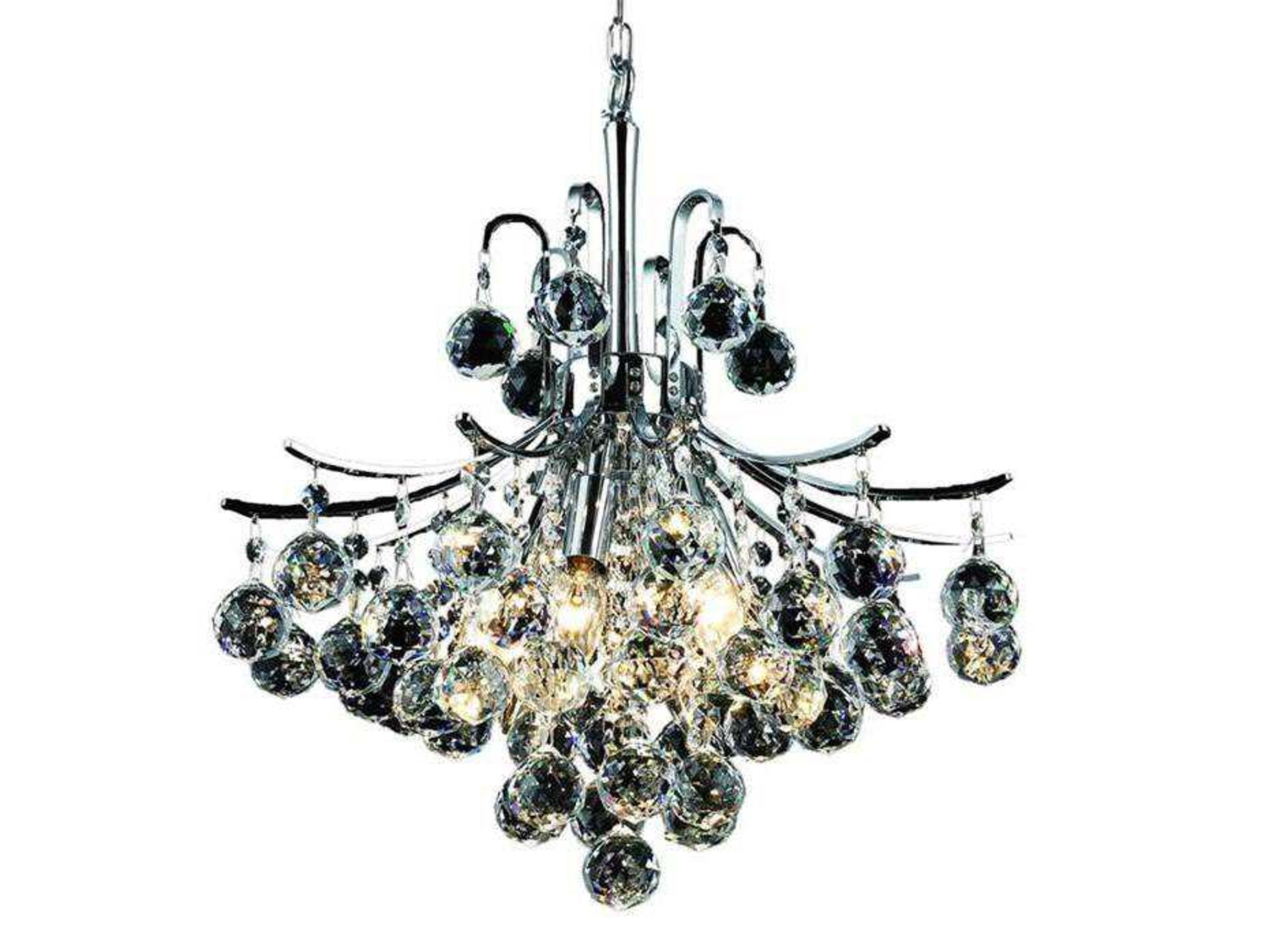 Elegant Lighting Toureg 6-Light Chrome Crystal Chandelier