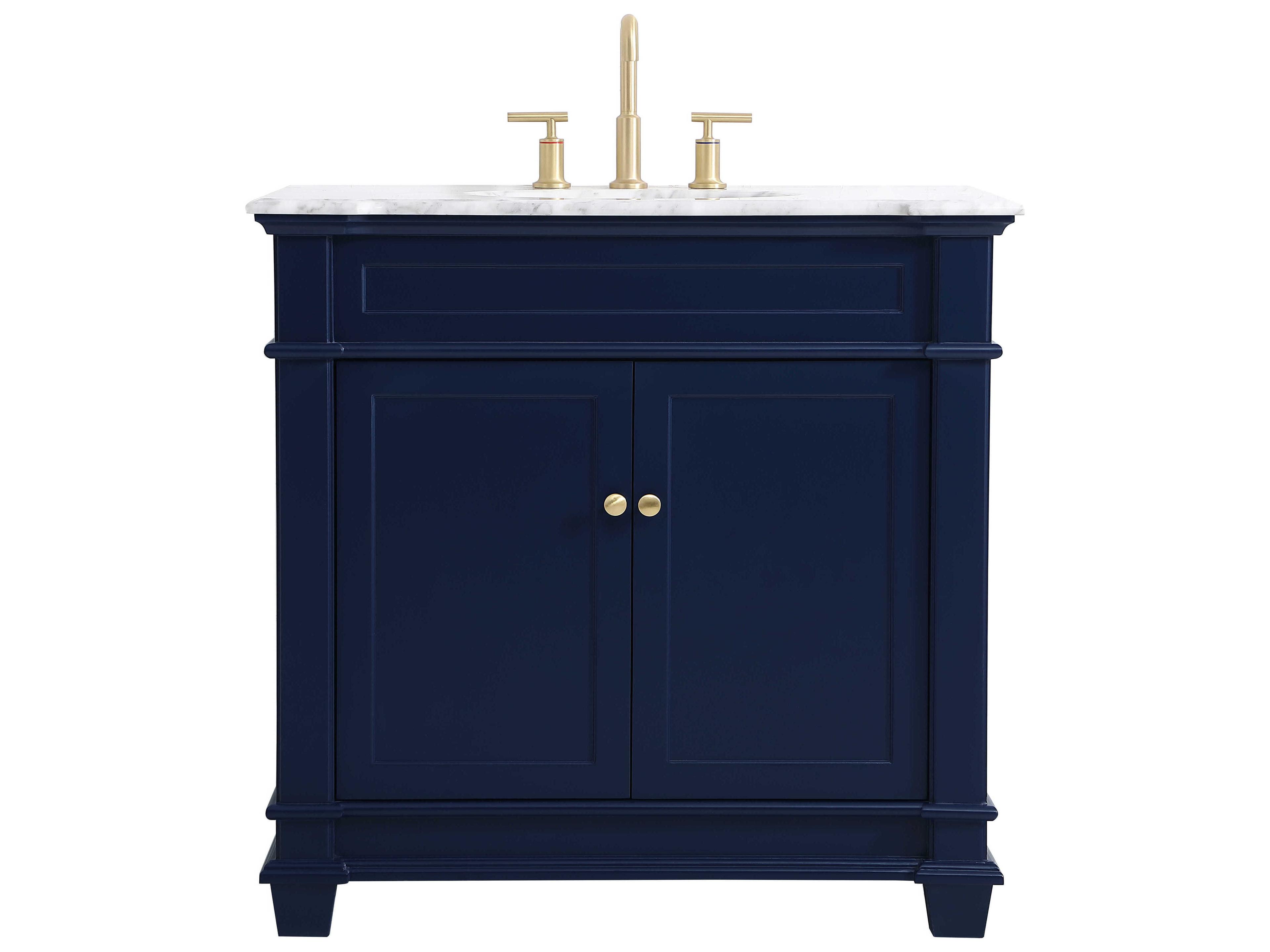 Elegant Lighting Wesley Blue 36" Vanity