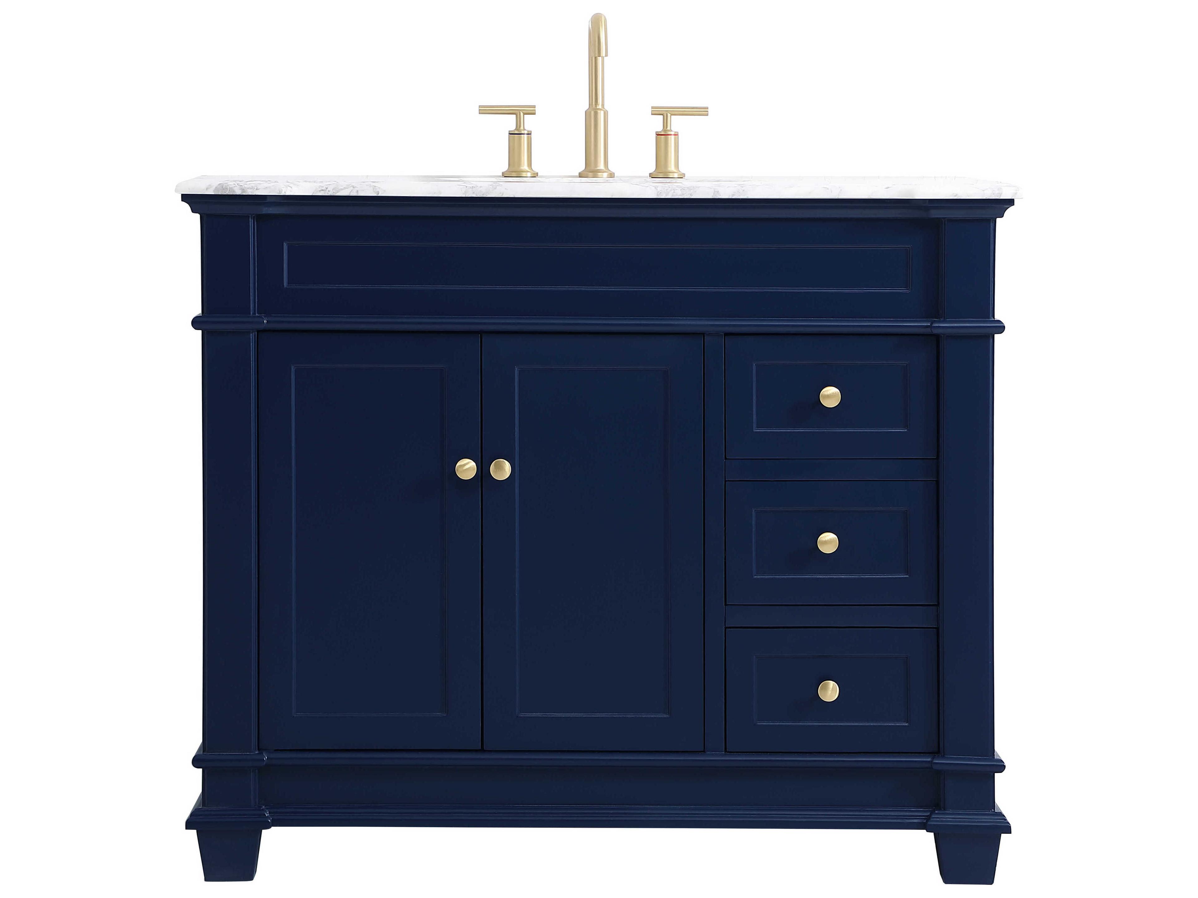 Elegant Lighting Wesley Blue 42" Vanity