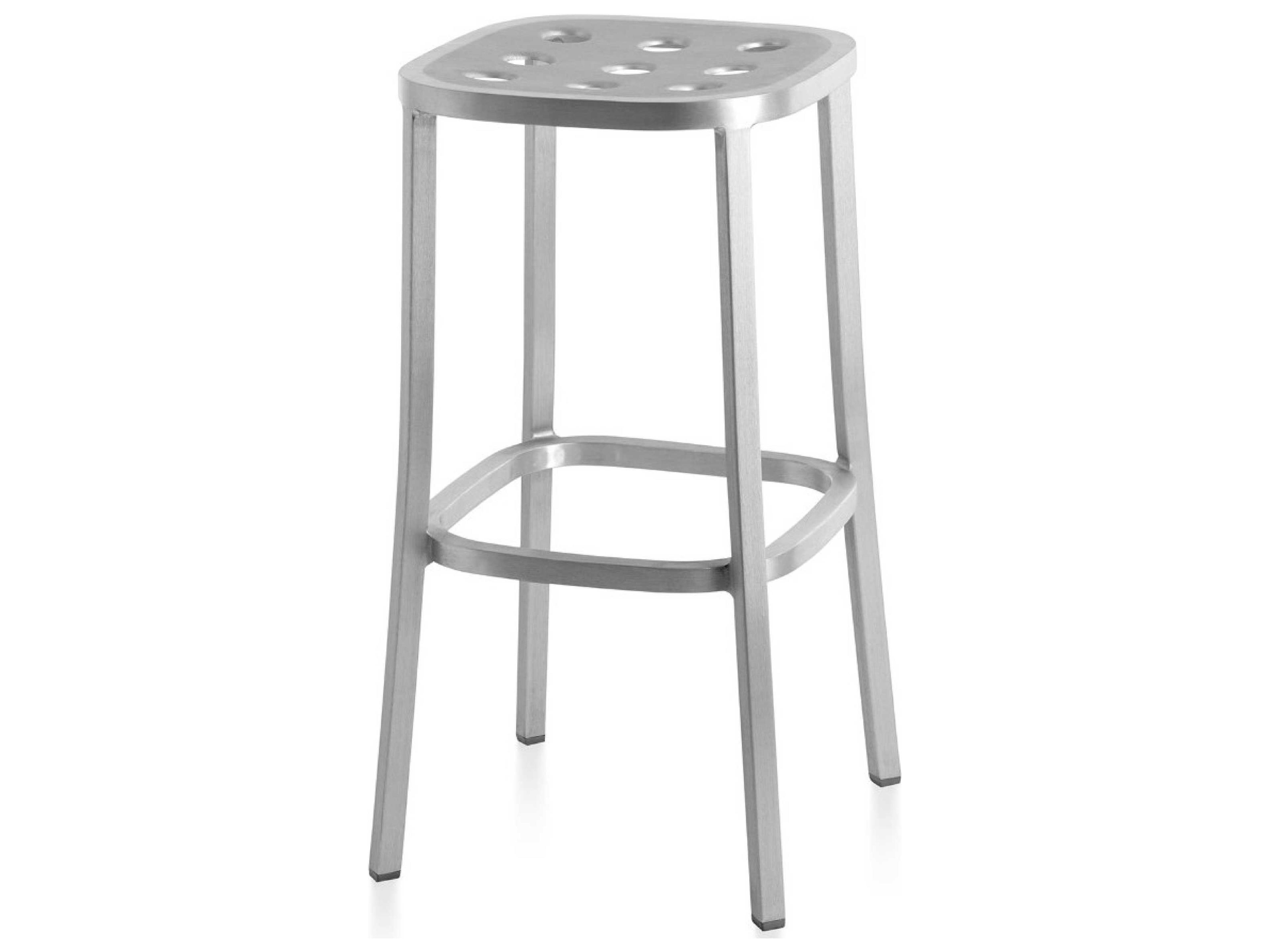 Emeco By Jasper Morrison Brushed Aluminum Bar Stool