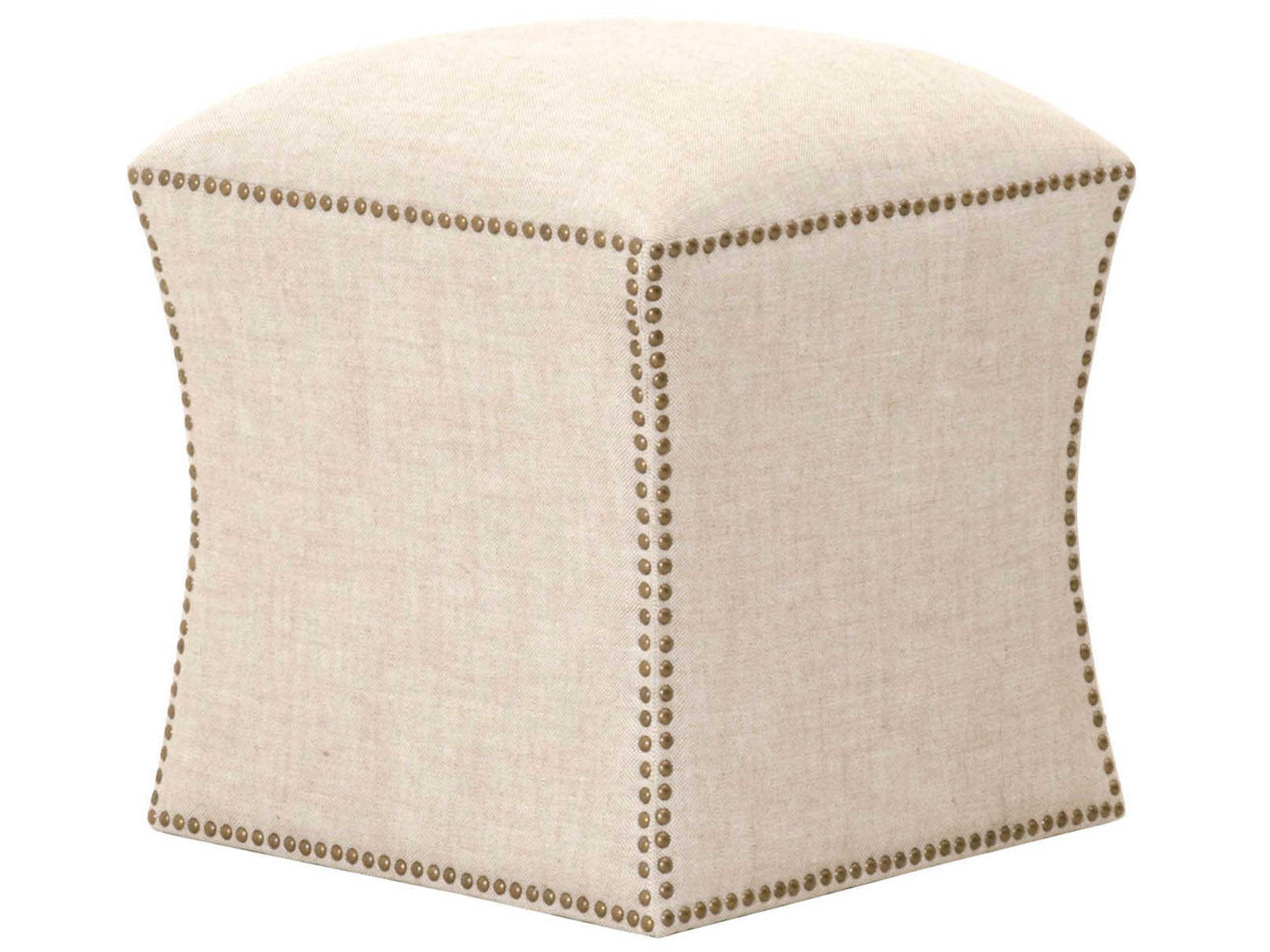Essentials for Living York Bisque Beige Upholstered Ottoman