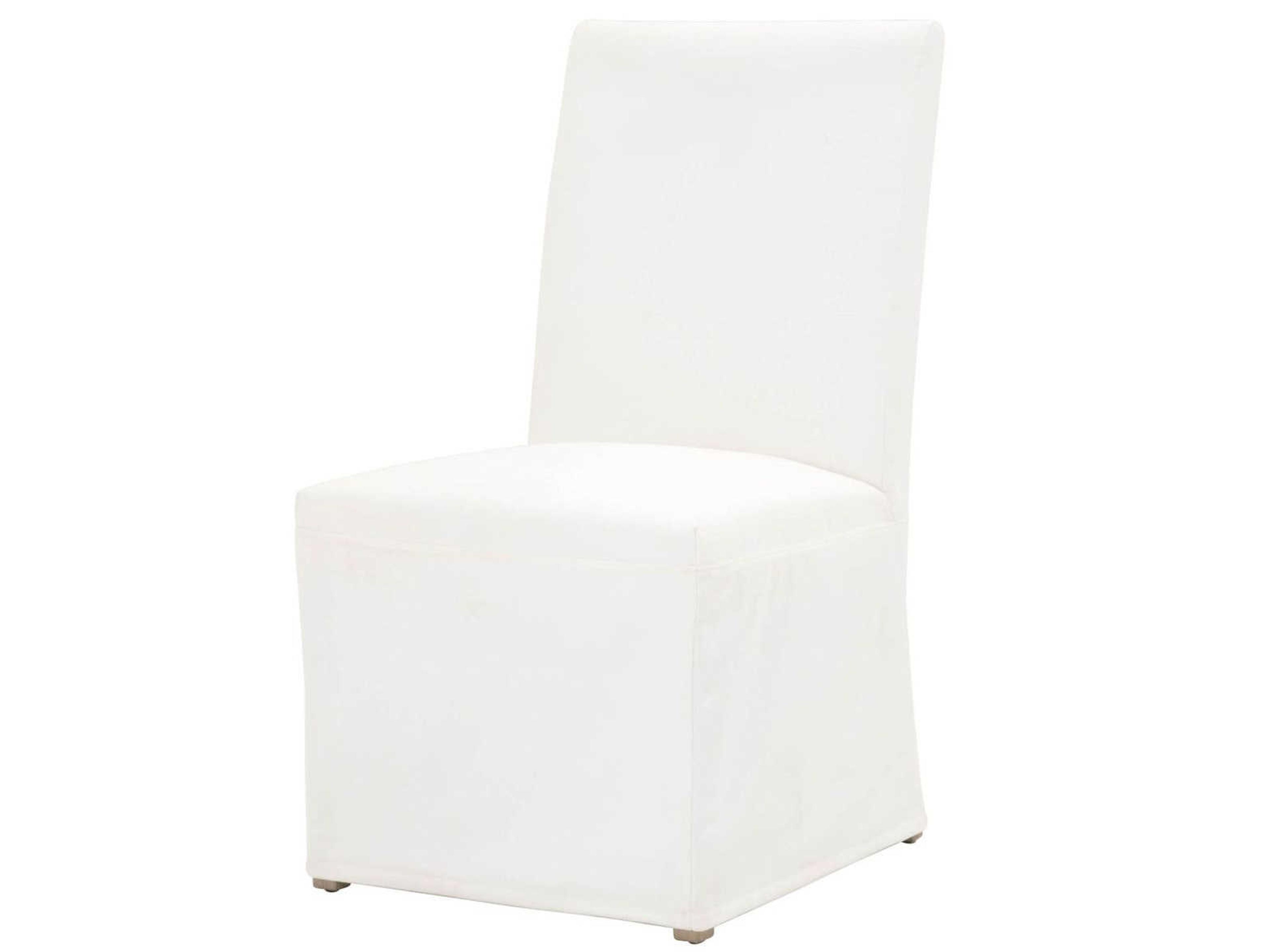Luxecor Stitch & Hand Levi Birch Wood White Upholstered Side Dining Chair Set of 2