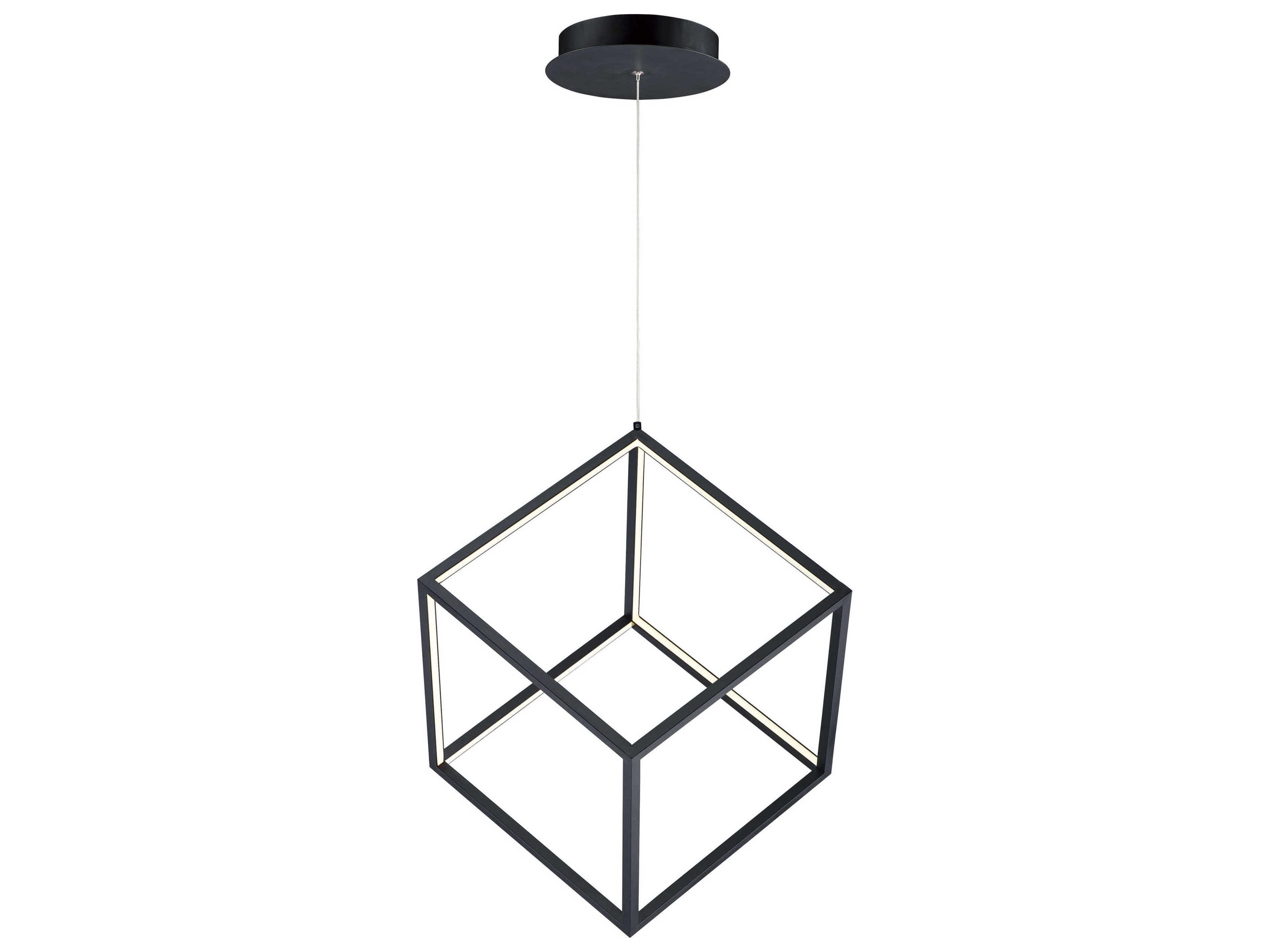 ET2 4 Square 1-Light Black LED Geometric Pendant