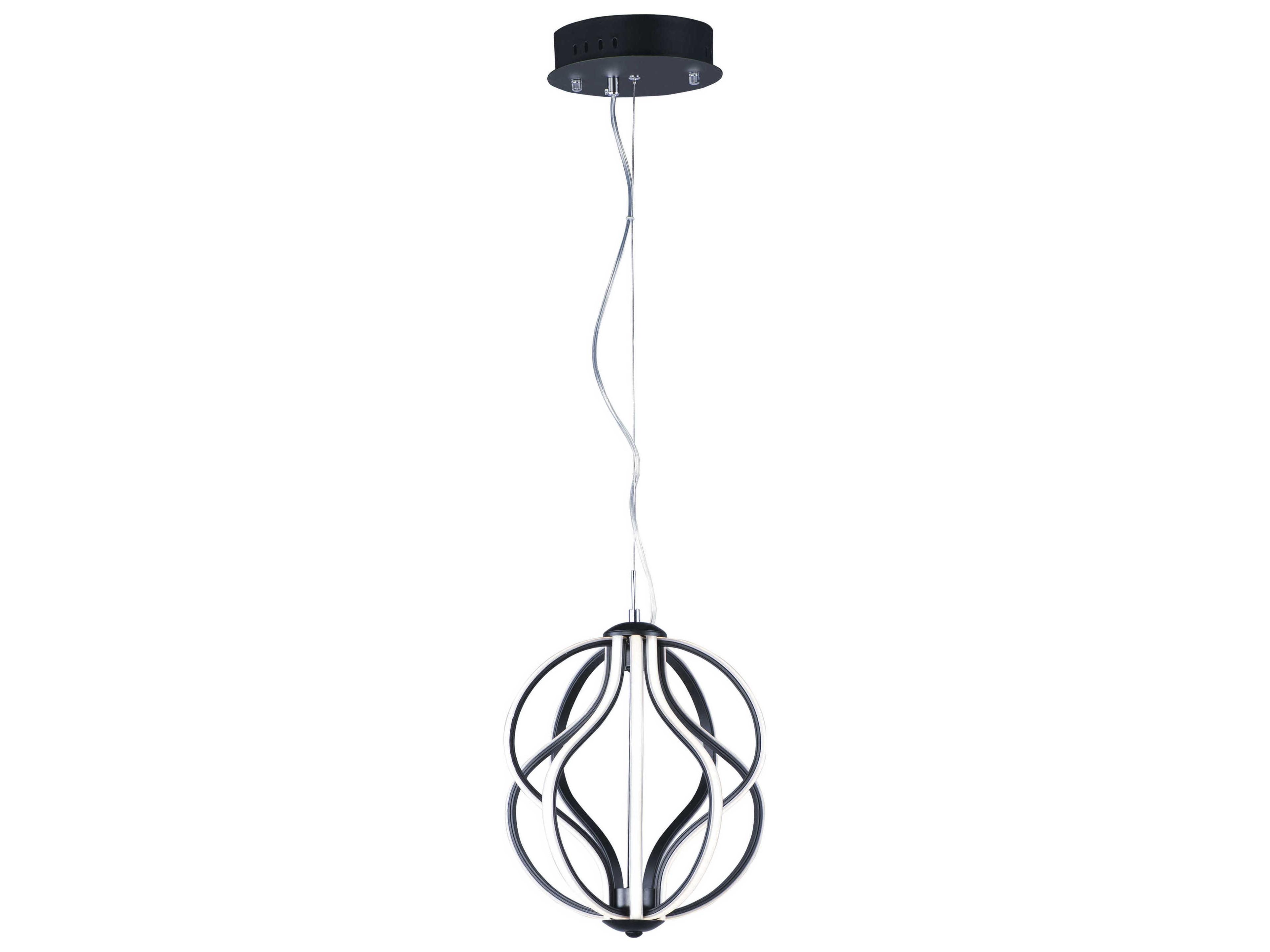 ET2 Aura 1-Light Black LED Geometric Mini Pendant