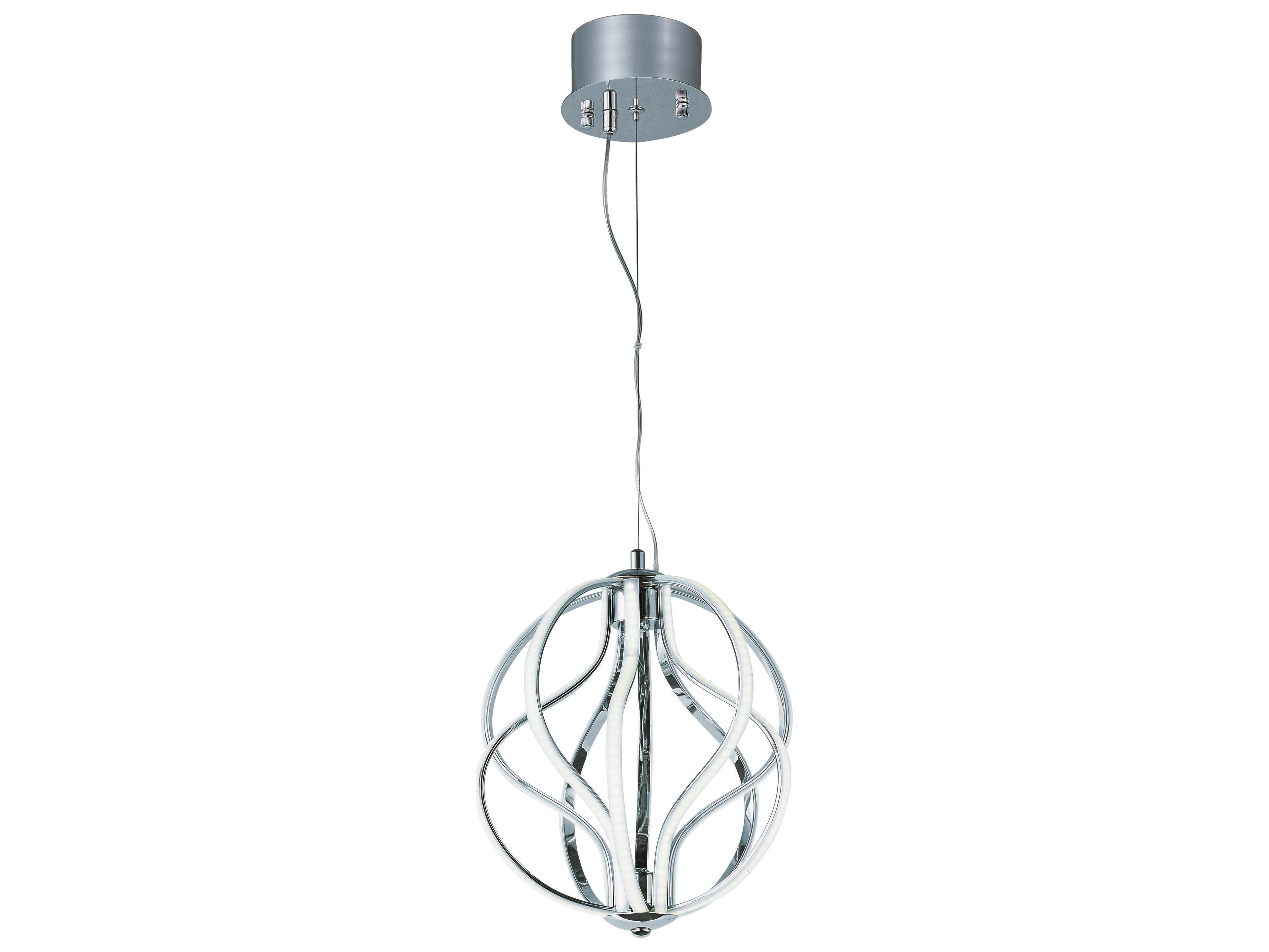 ET2 Aura 10-Light Polished Chrome LED Geometric Pendant