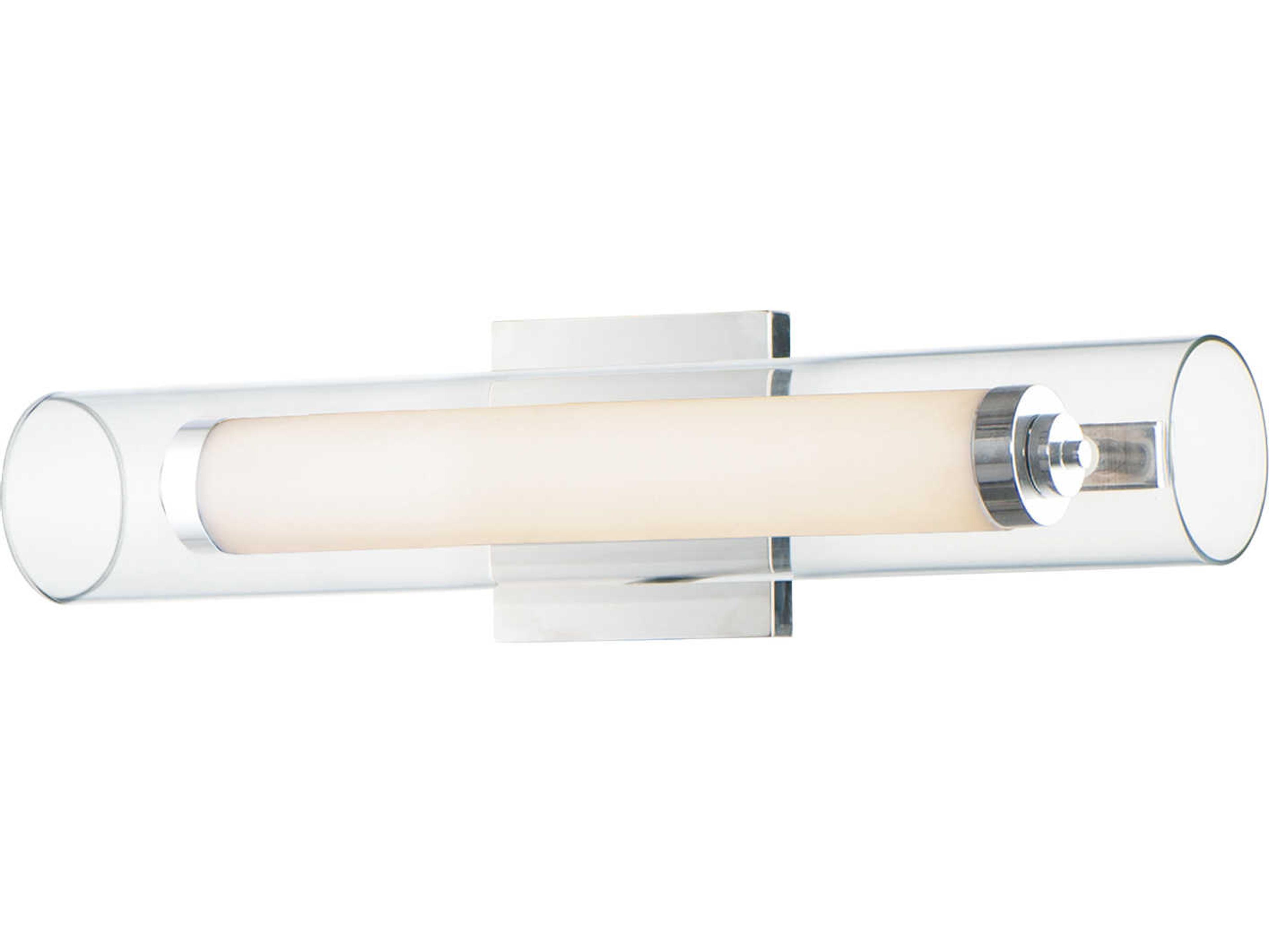 ET2 Centrum 1-Light Polished Chrome Glass LED Vanity Light
