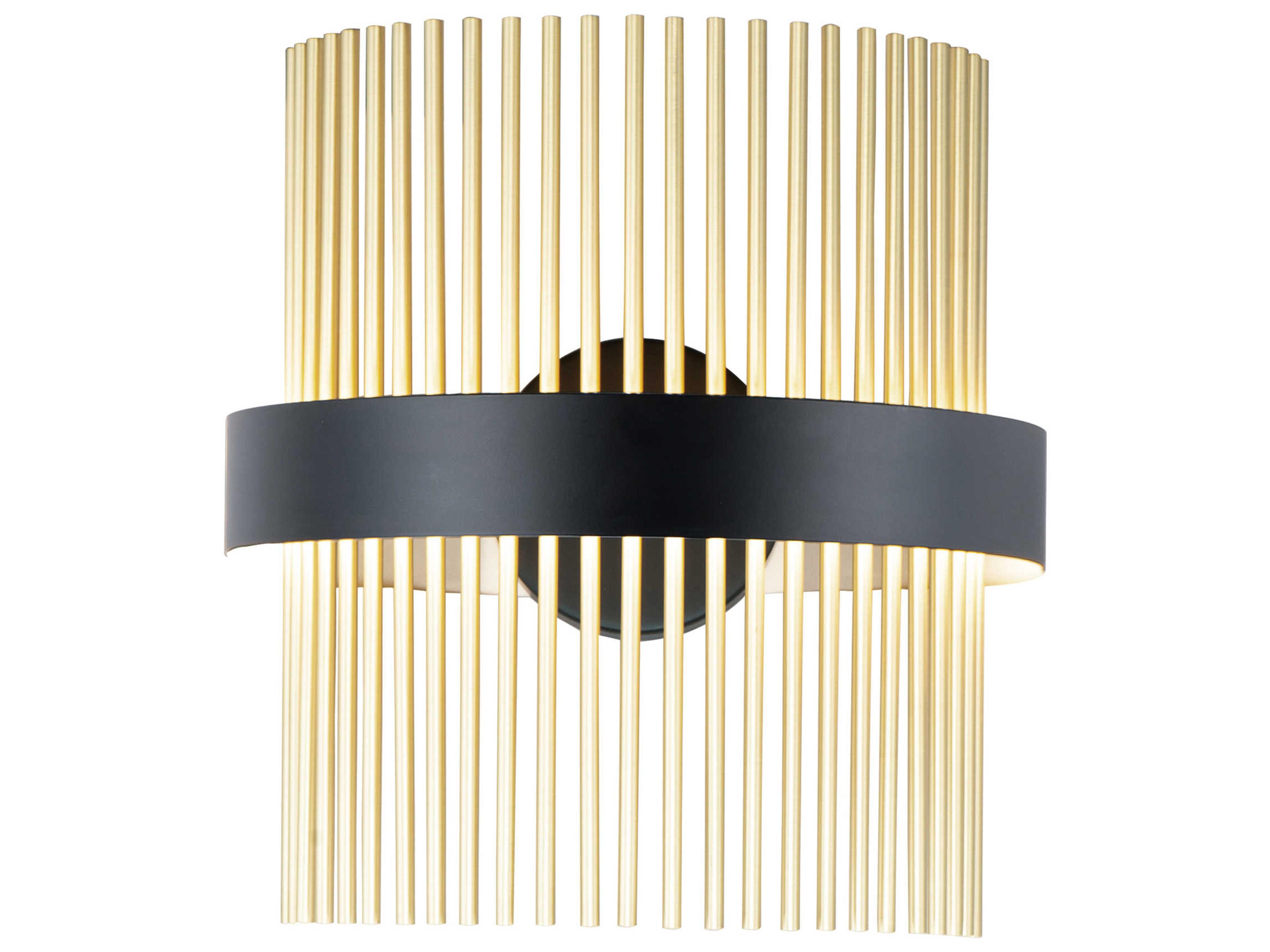 ET2 Chimes 2-Light Black Satin Brass LED Wall Sconce