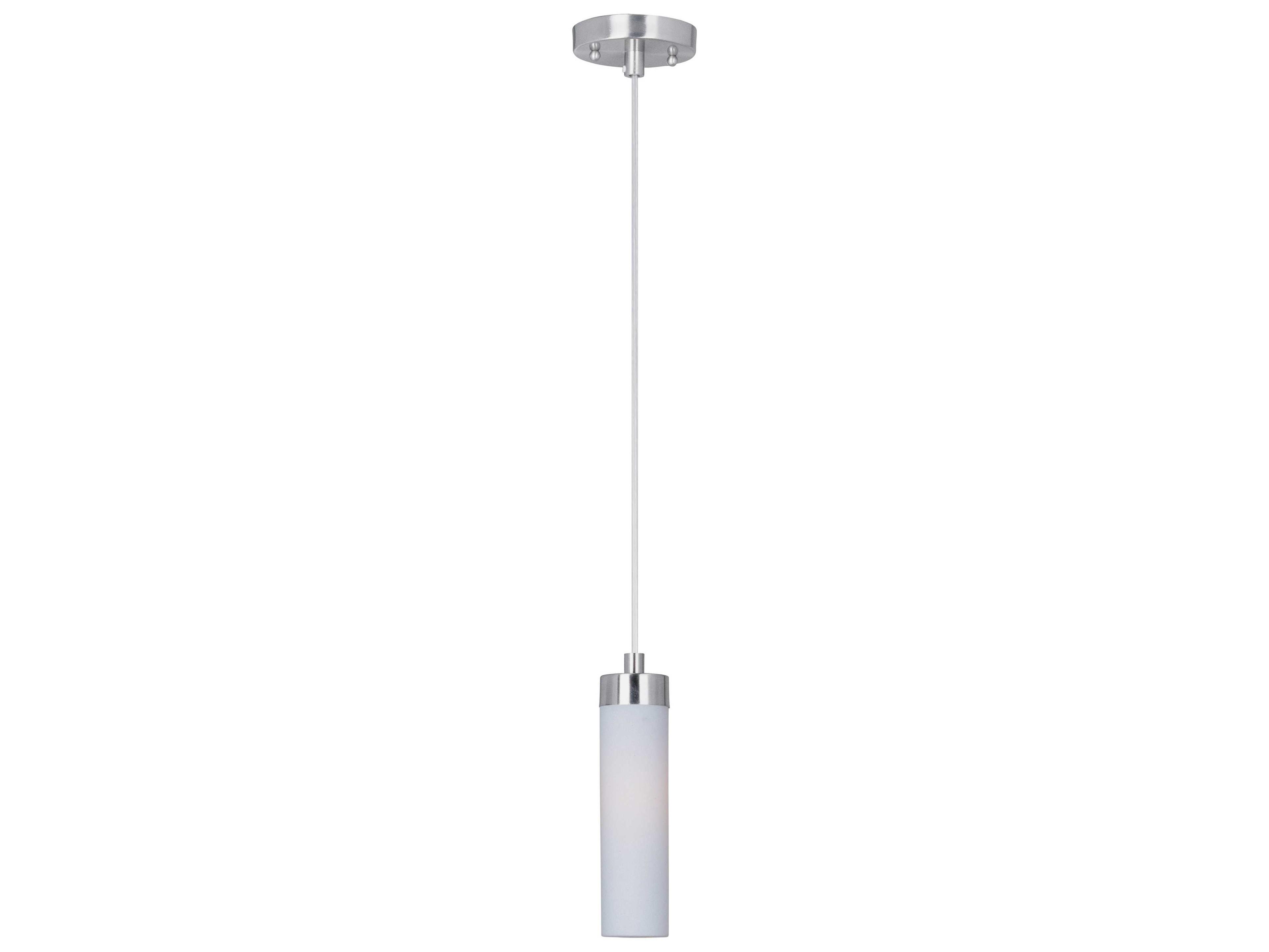ET2 1-Light Satin Nickel Glass Cylinder Mini Pendant