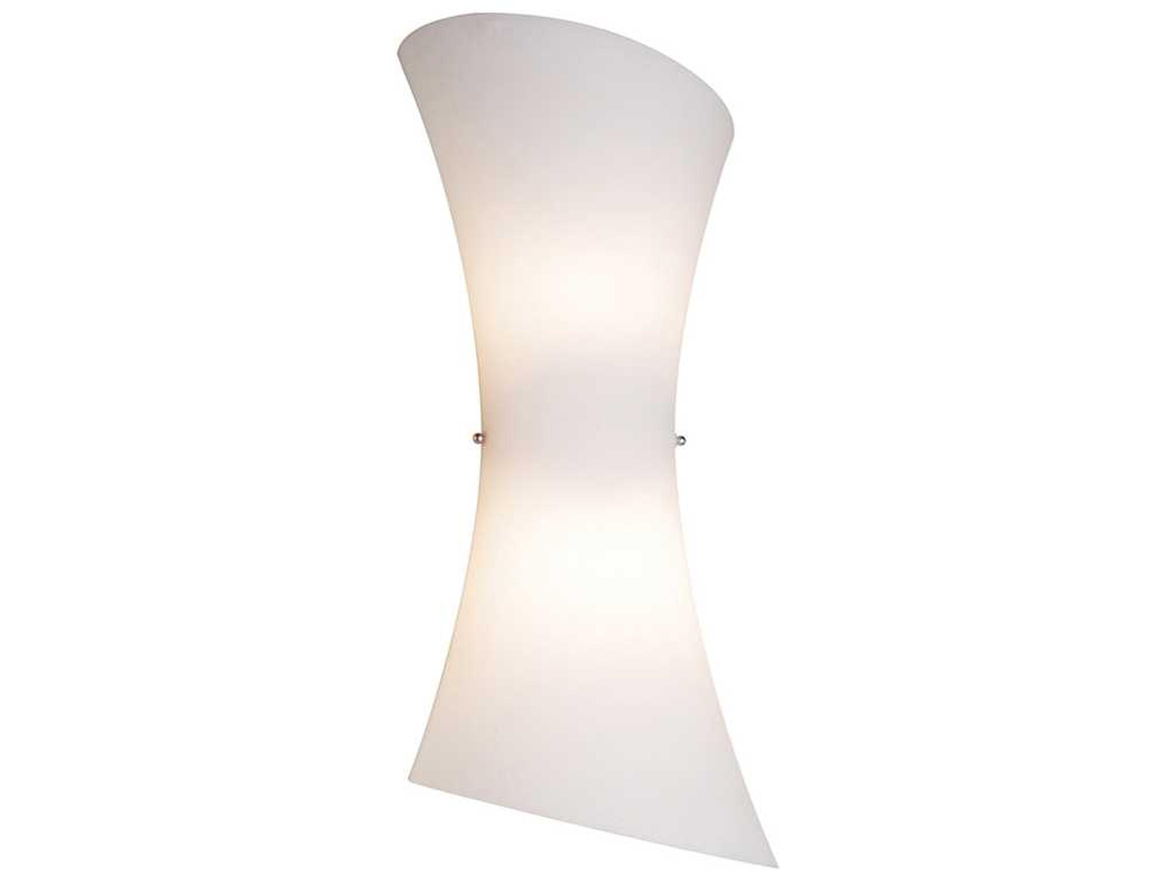 ET2 Conico 2-Light Satin Nickel White Glass Wall Sconce