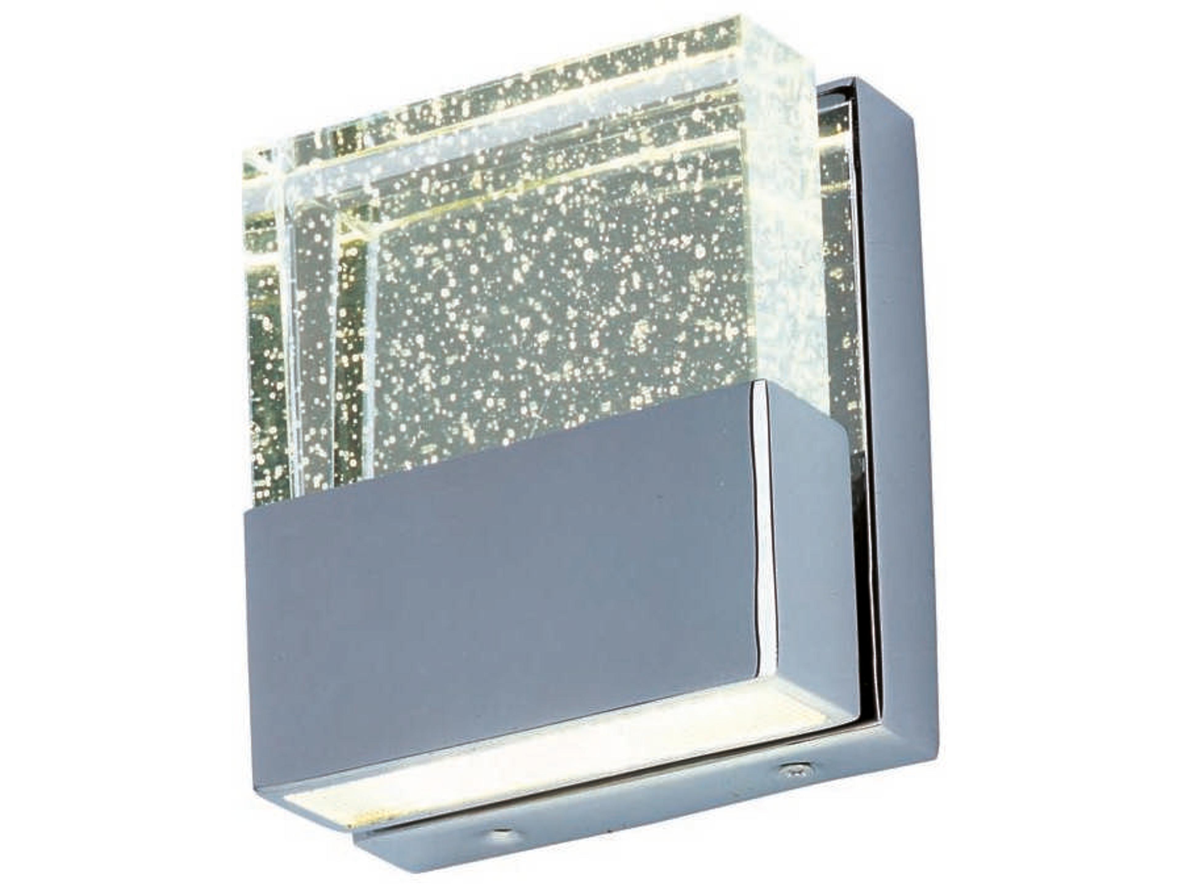 ET2 2-Light Polished Chrome Glass LED Wall Sconce
