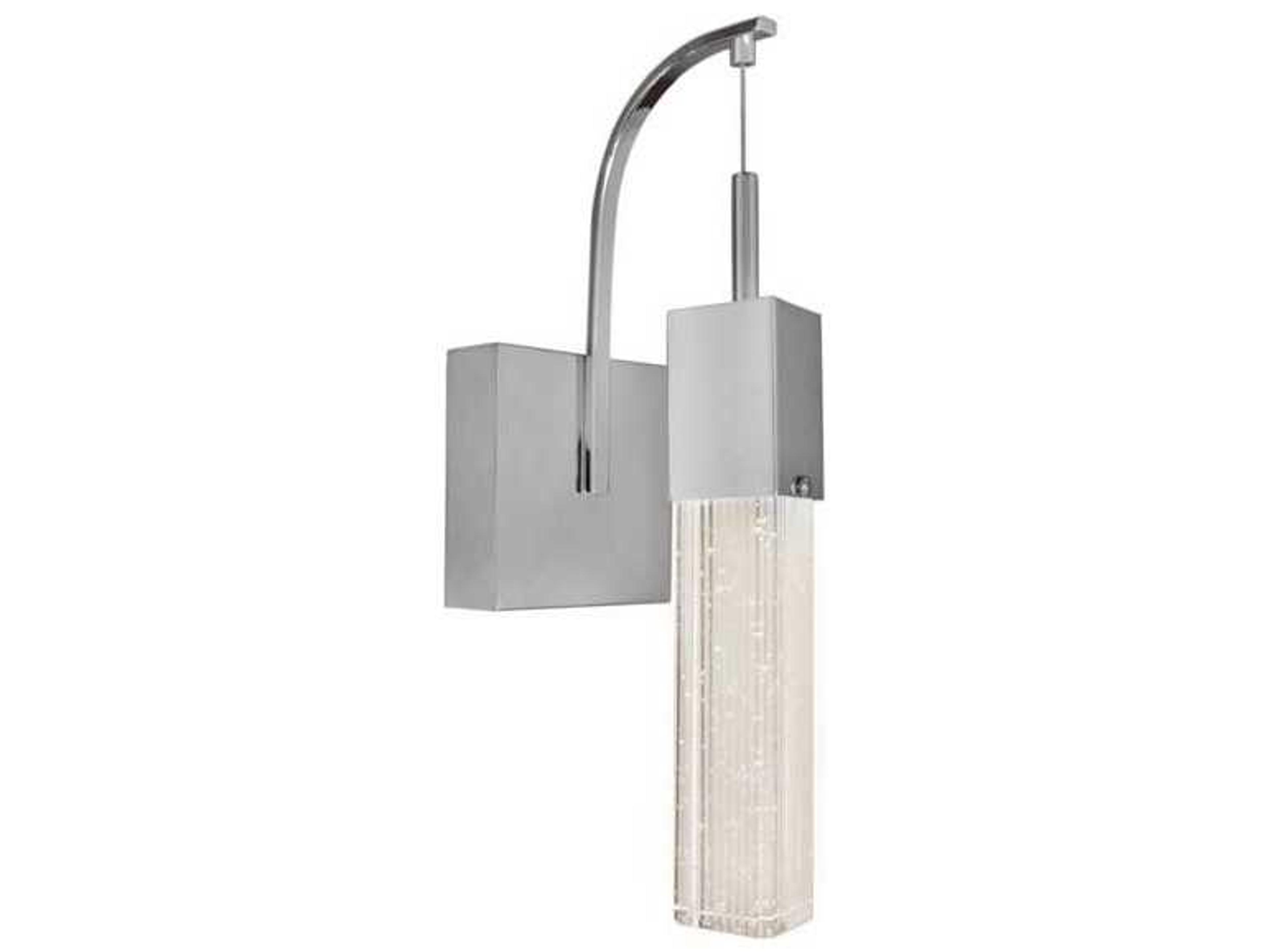 ET2 Fizz Iii 1-Light Polished Chrome Glass LED Wall Sconce