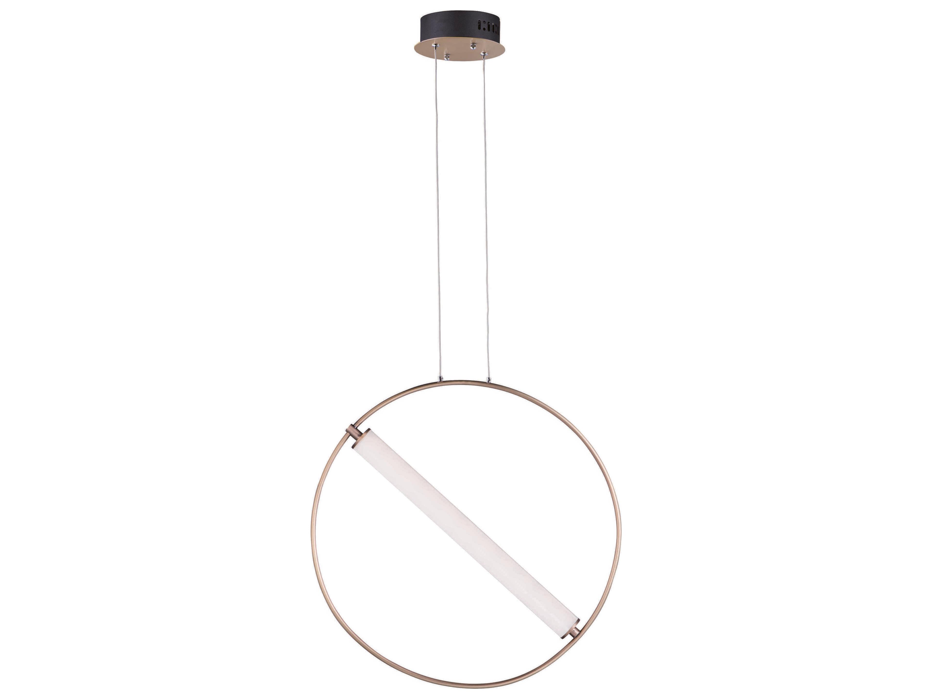 ET2 Flare 1-Light Black Soft Gold LED Cylinder Round Pendant