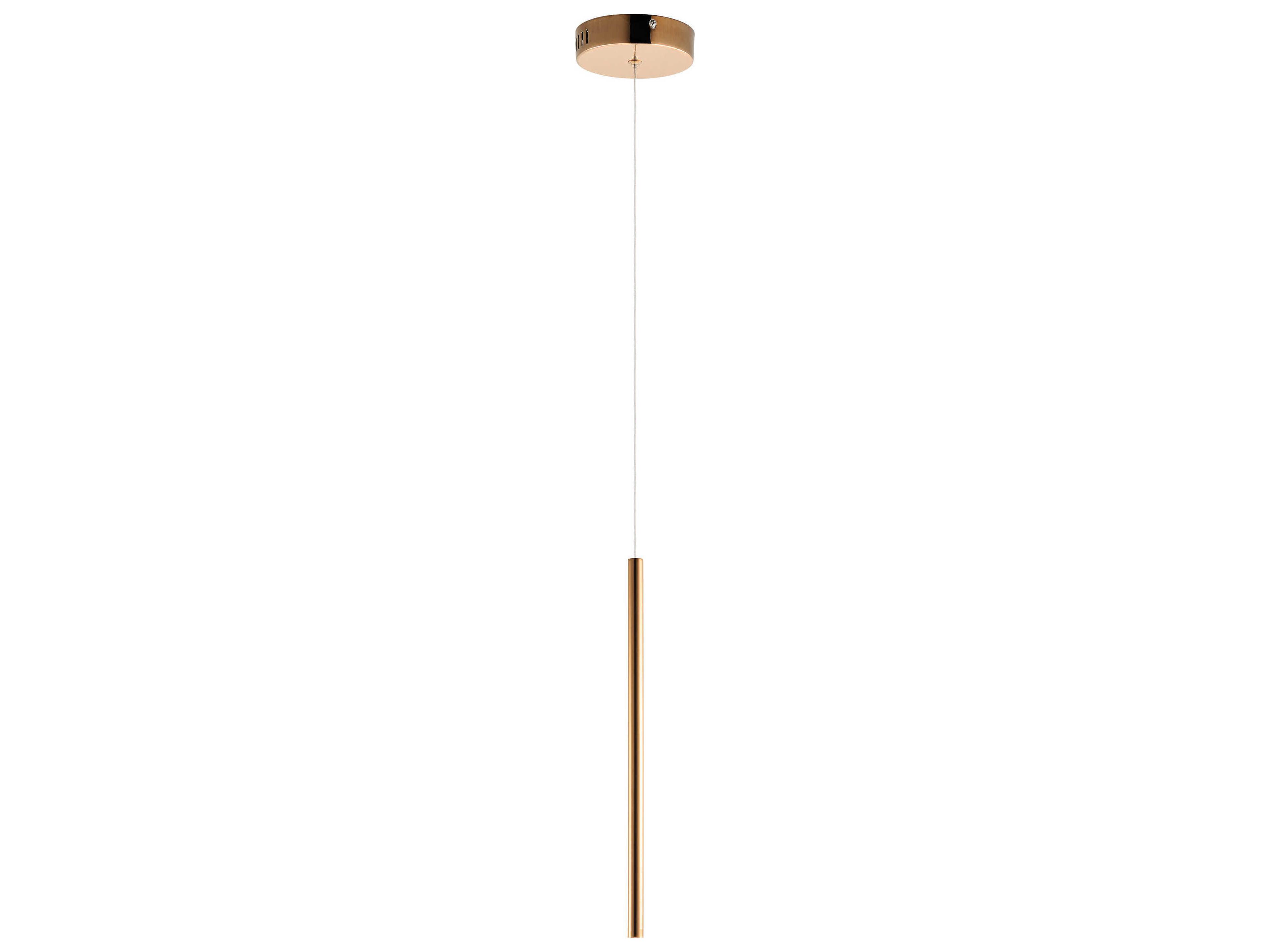 ET2 1-Light Rose Gold LED Cylinder Mini Pendant