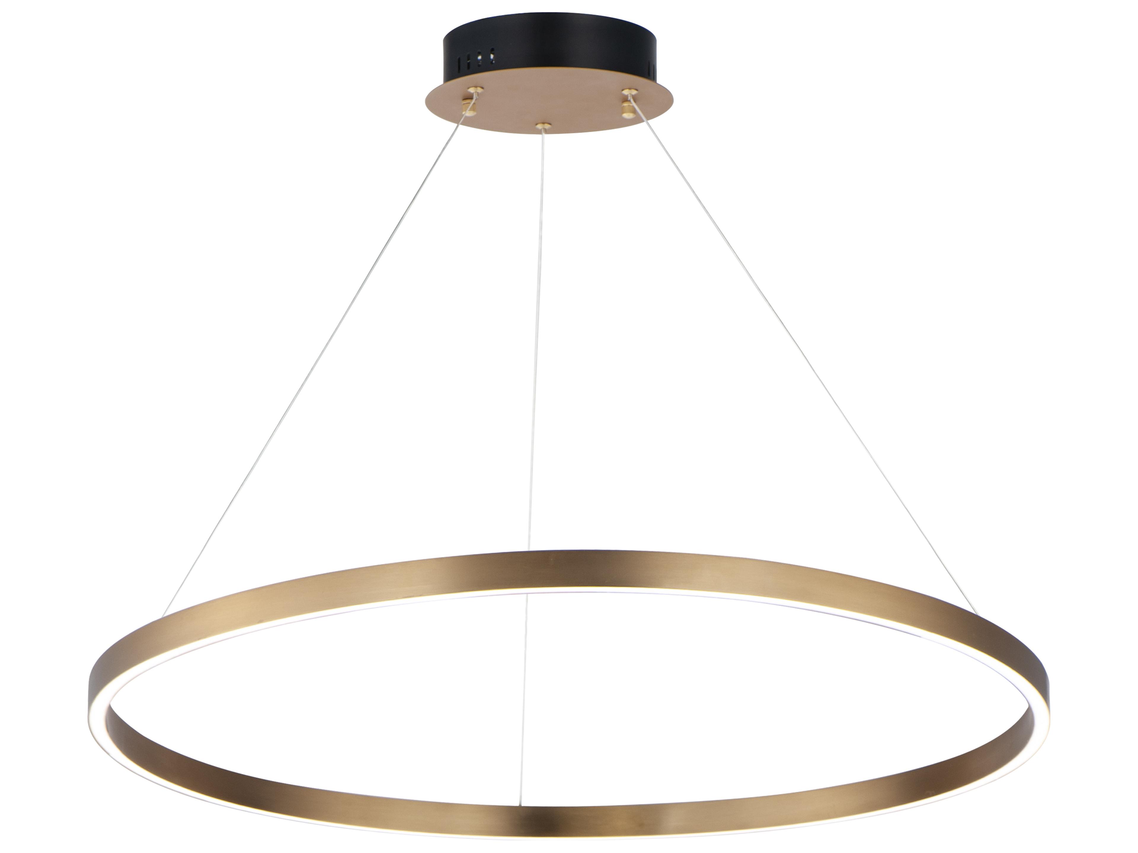 ET2 Groove 1-Light Gold LED Round Pendant