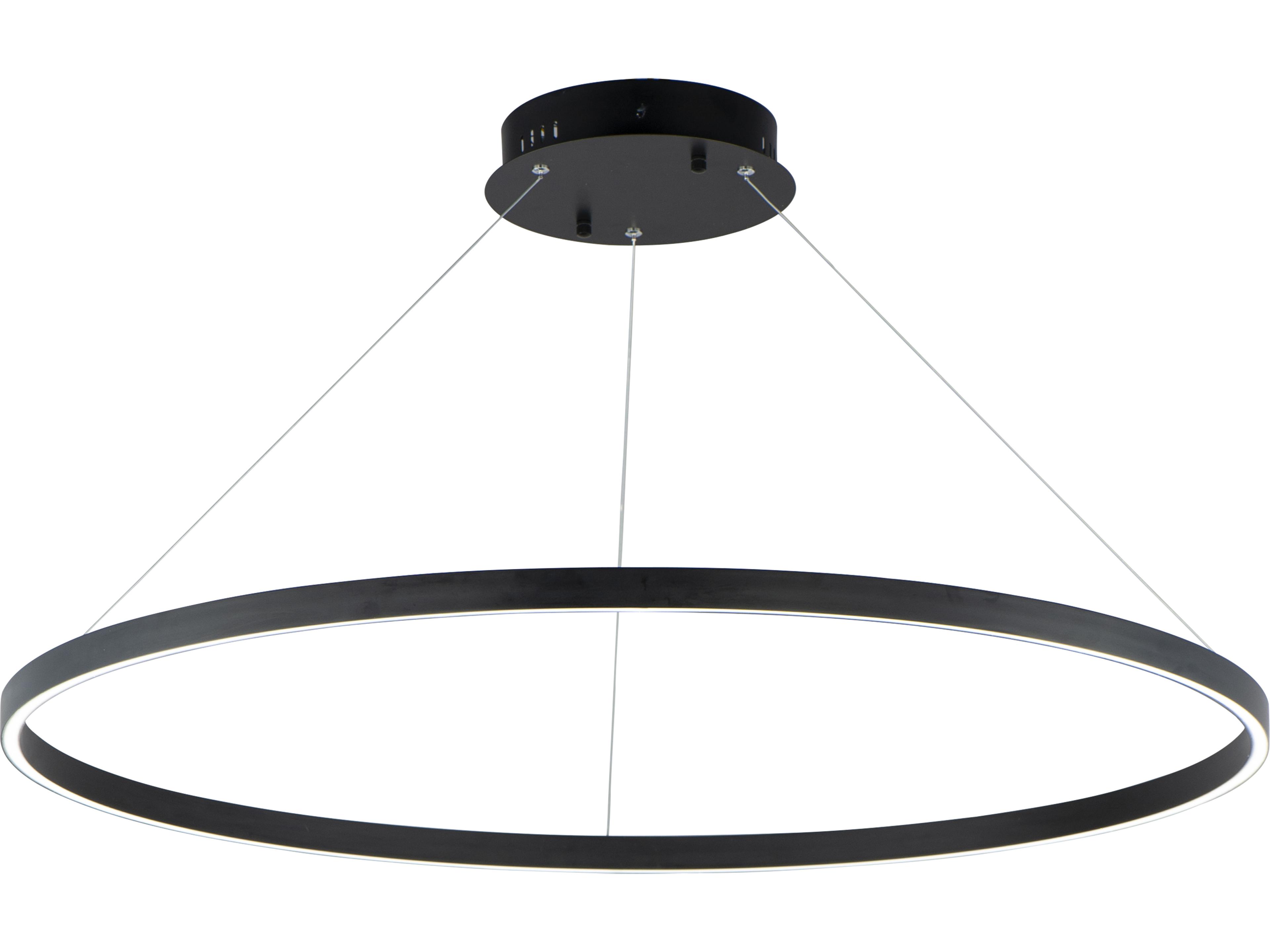 ET2 Groove 1-Light Black LED Round Pendant