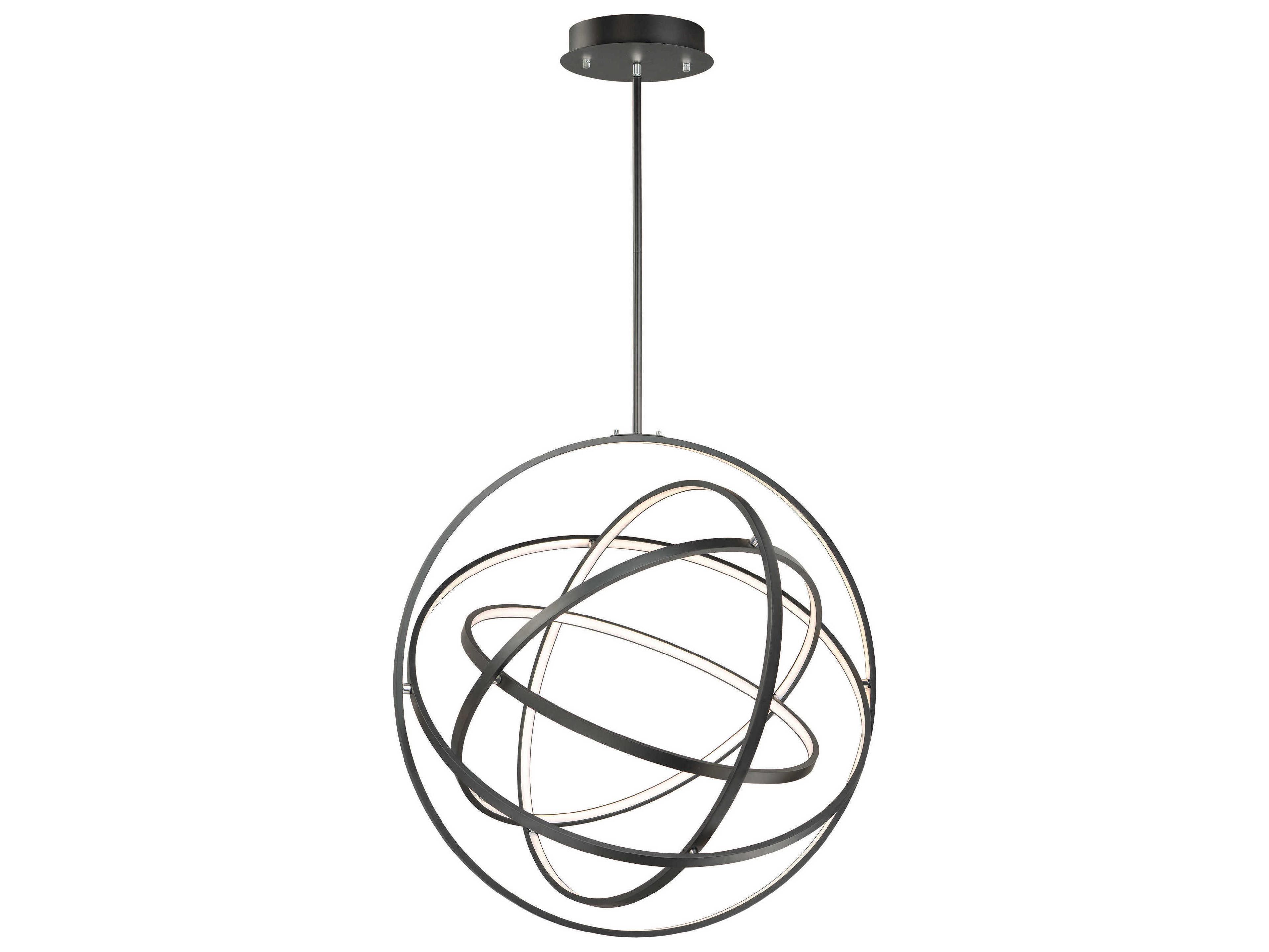 ET2 Gyro Ii 5-Light Black LED Geometric Round Pendant