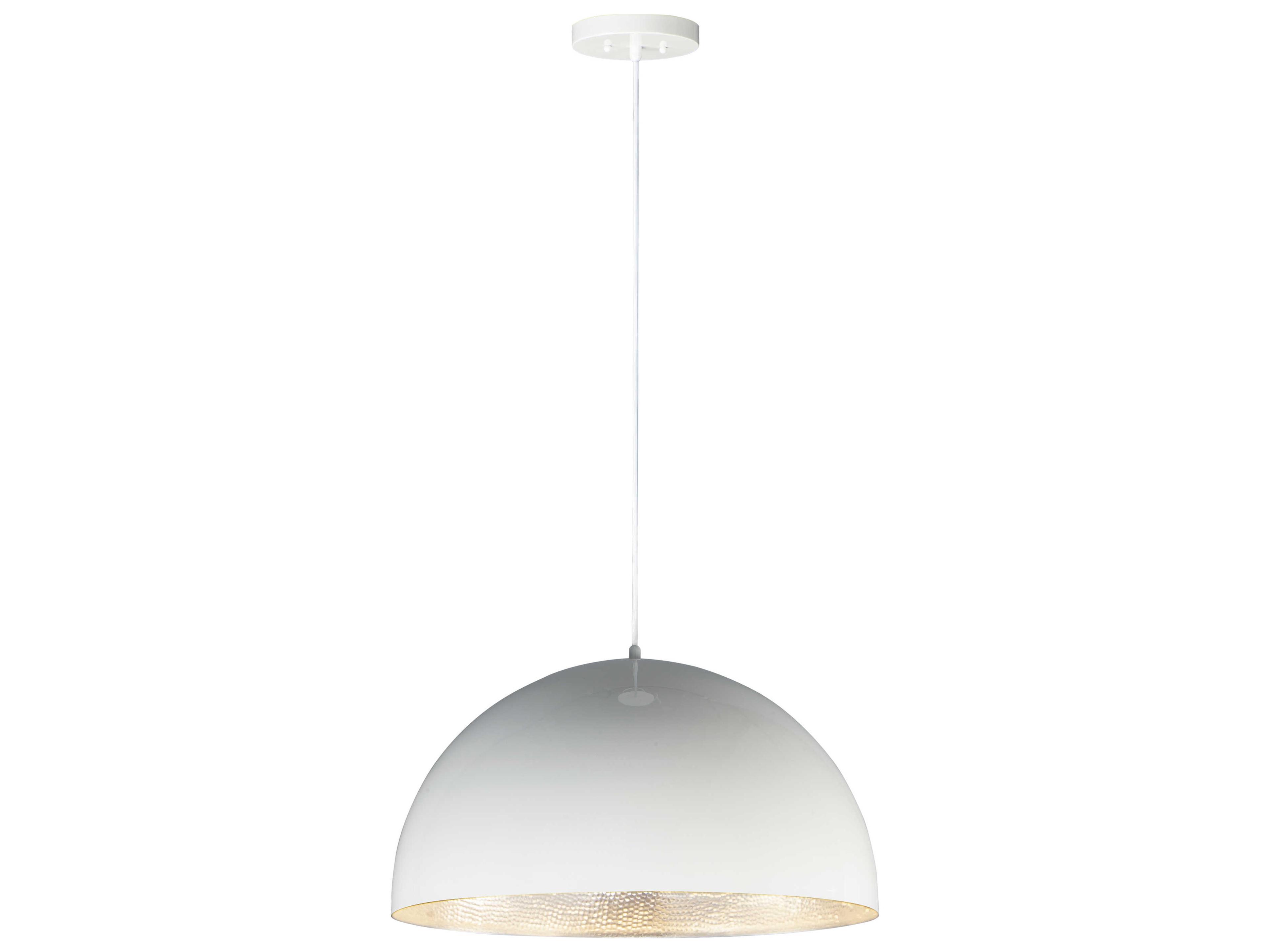 ET2 Hemisphere 1-Light Gloss White Aluminum LED Dome Pendant