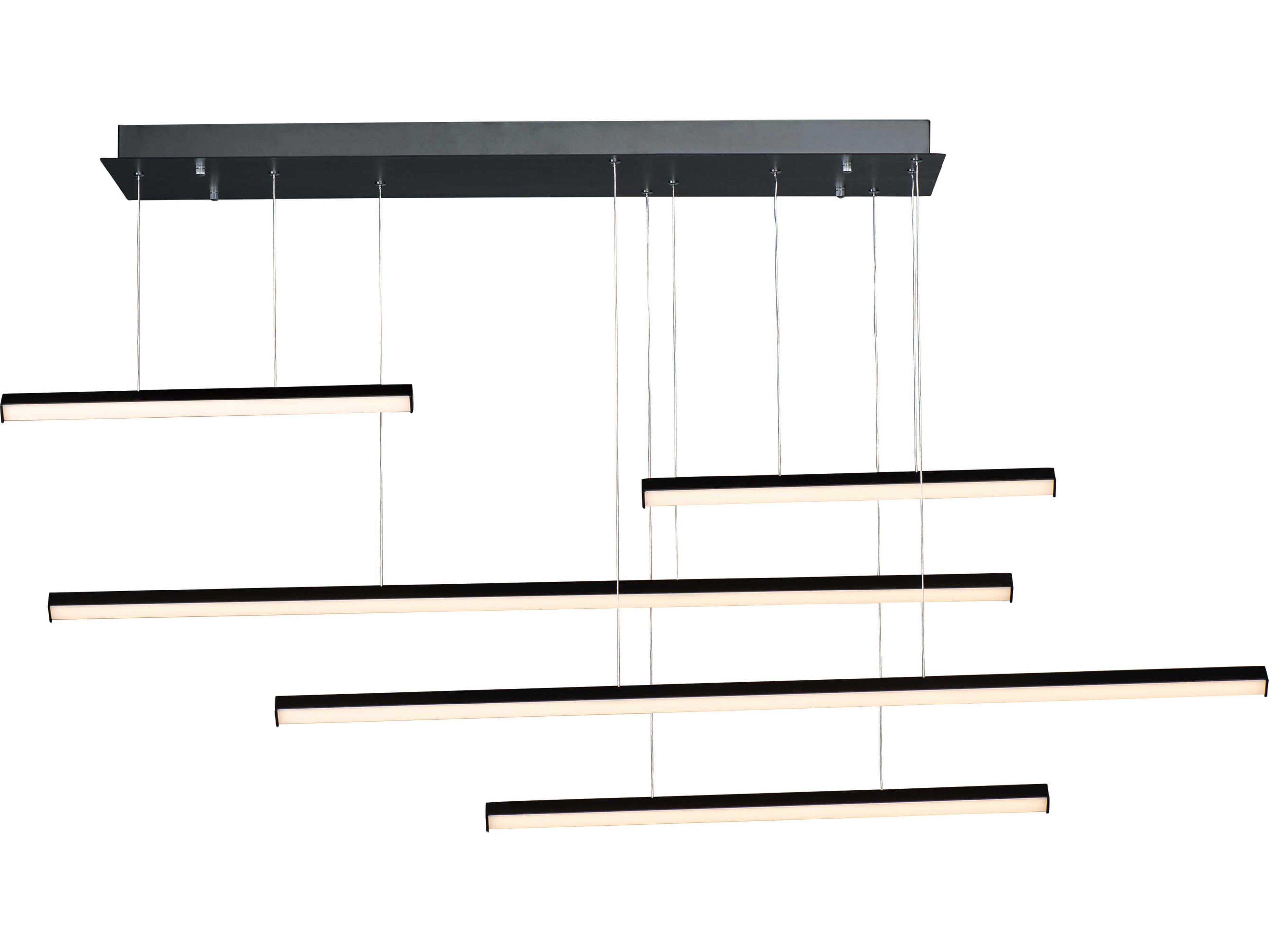 ET2 Hover 5-Light Black LED Linear Tiered Island Pendant