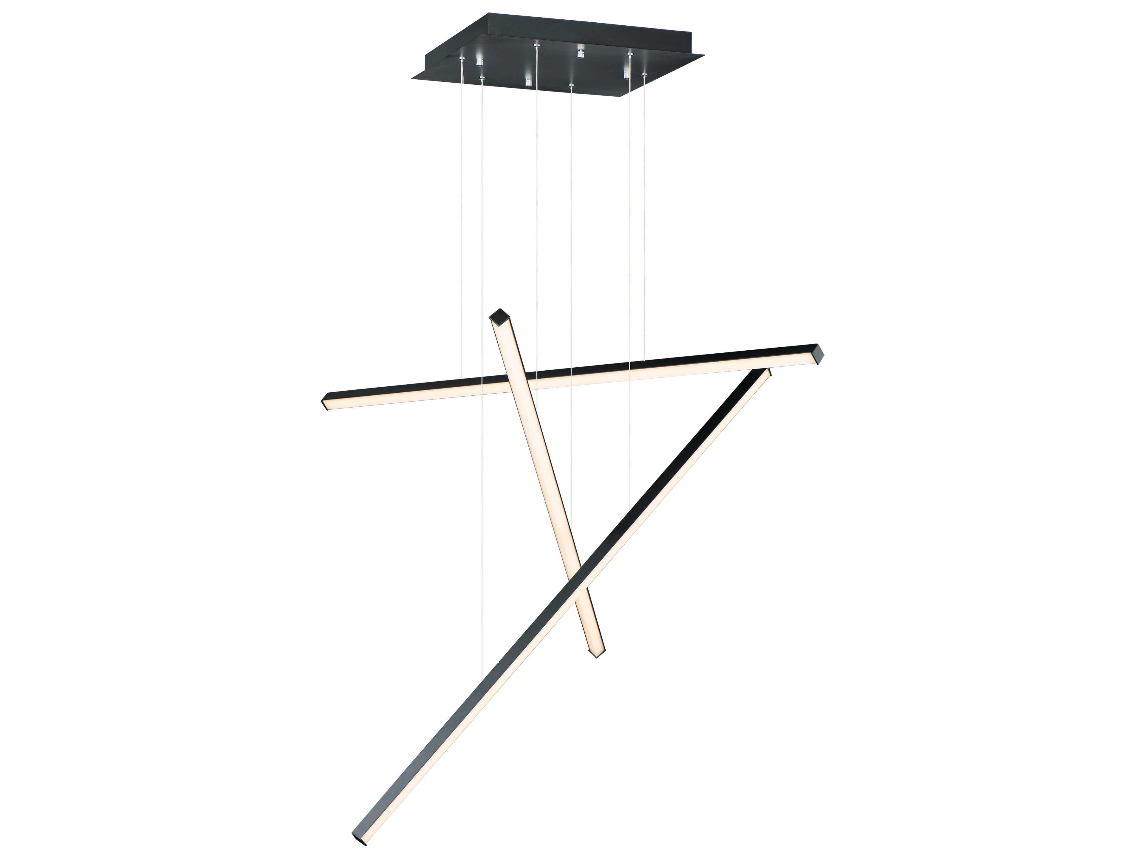ET2 Hover 3-Light Black LED Linear Pendant