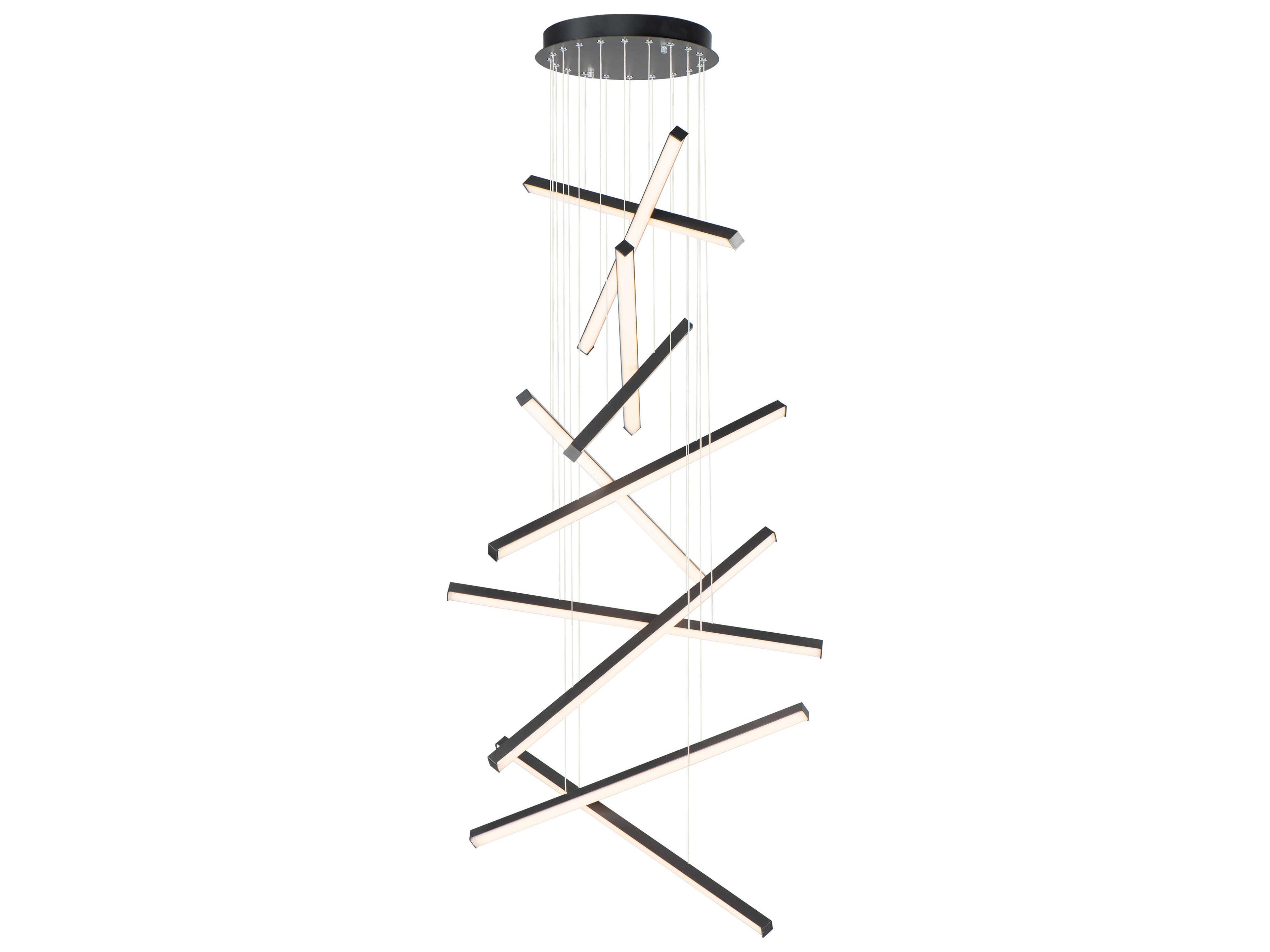 ET2 Hover 10-Light Black LED Tiered Pendant