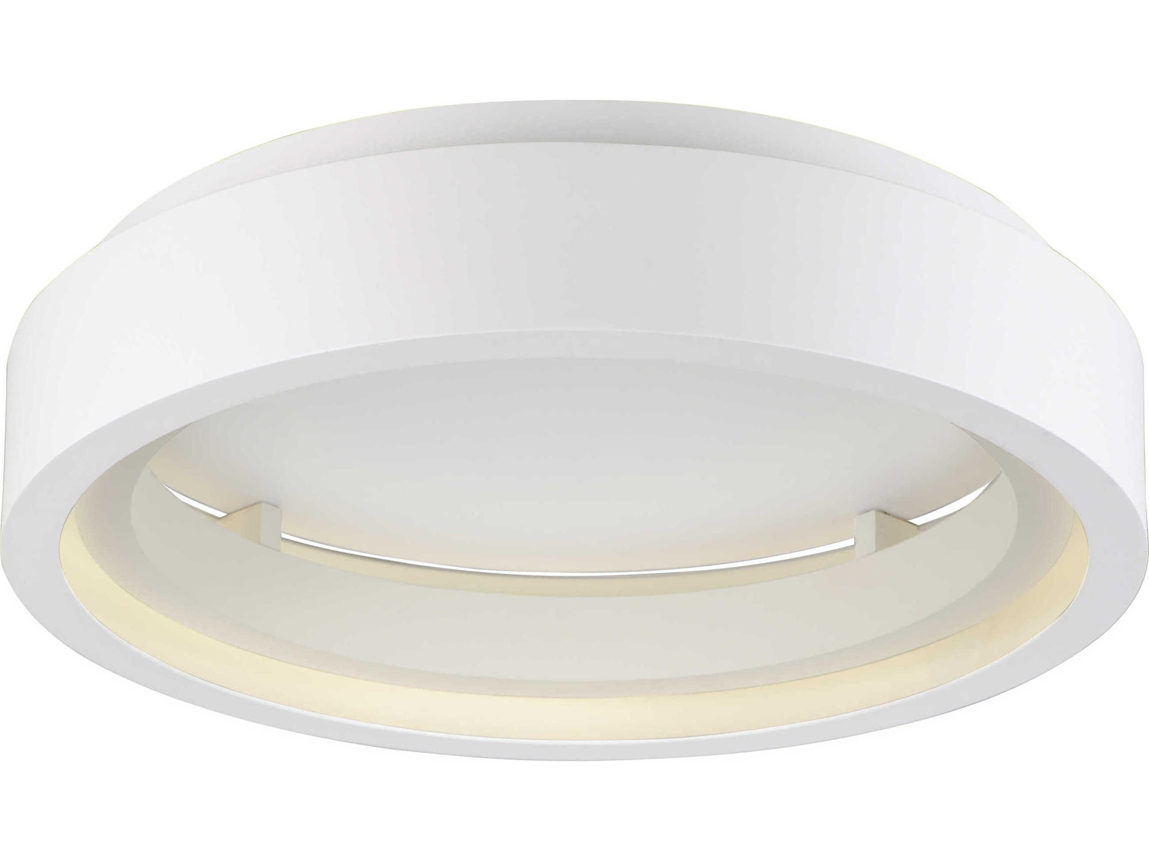 ET2 I-corona 1-Light Matte White LED Round Flush Mount