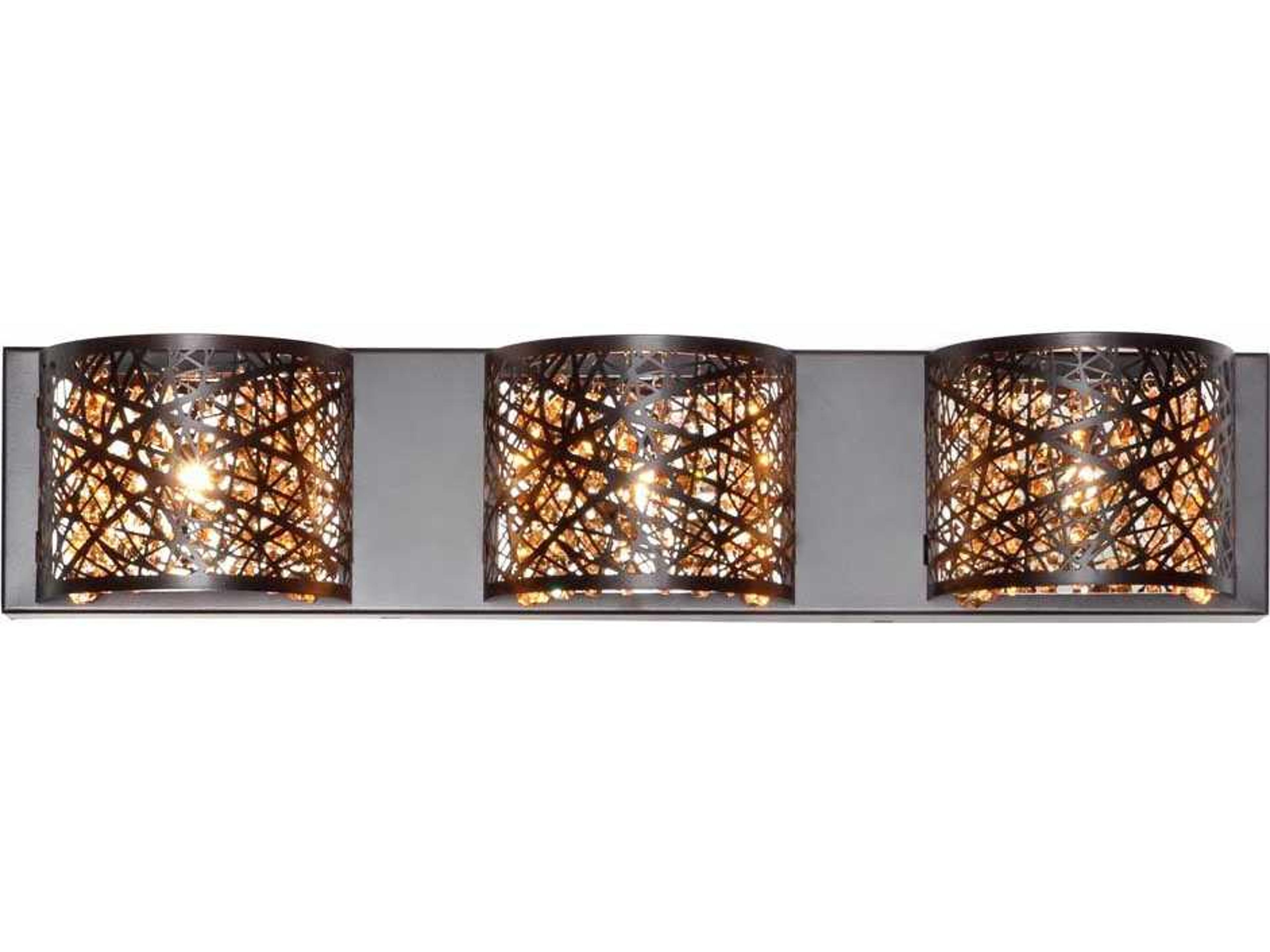 ET2 Inca 3-Light Bronze Crystal LED Vanity Light