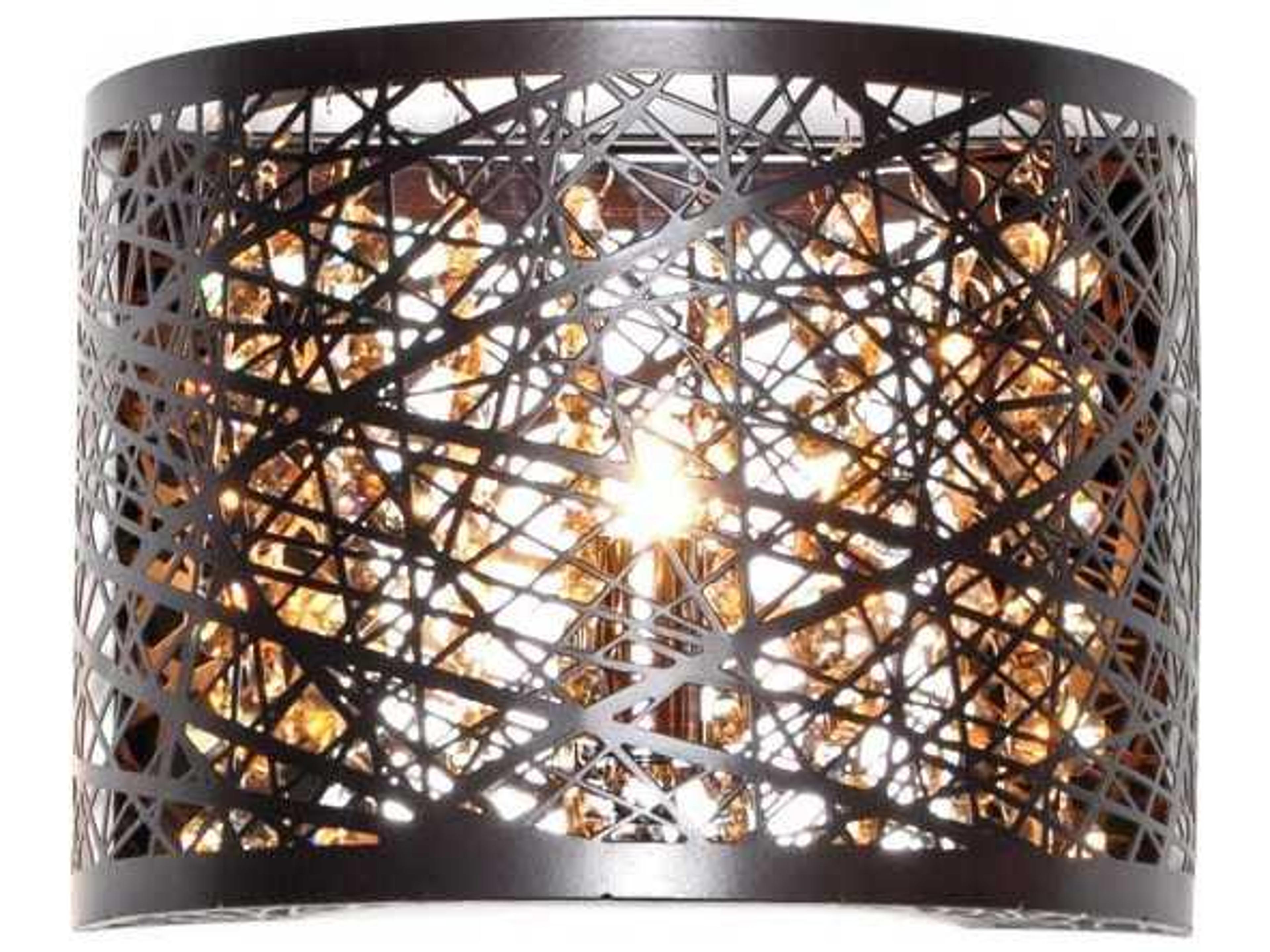 ET2 1-Light Bronze Crystal LED Wall Sconce