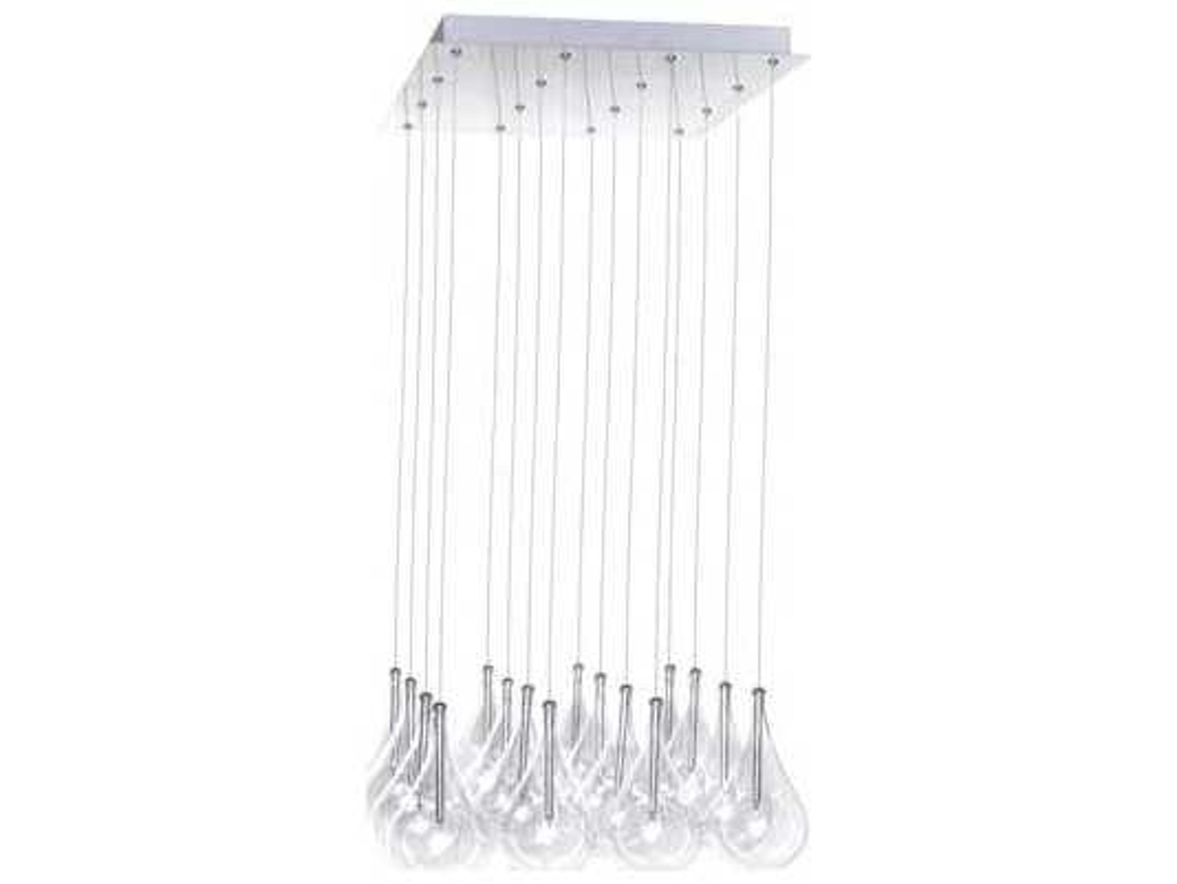 ET2 Larmes 16-Light Polished Chrome Glass Pendant
