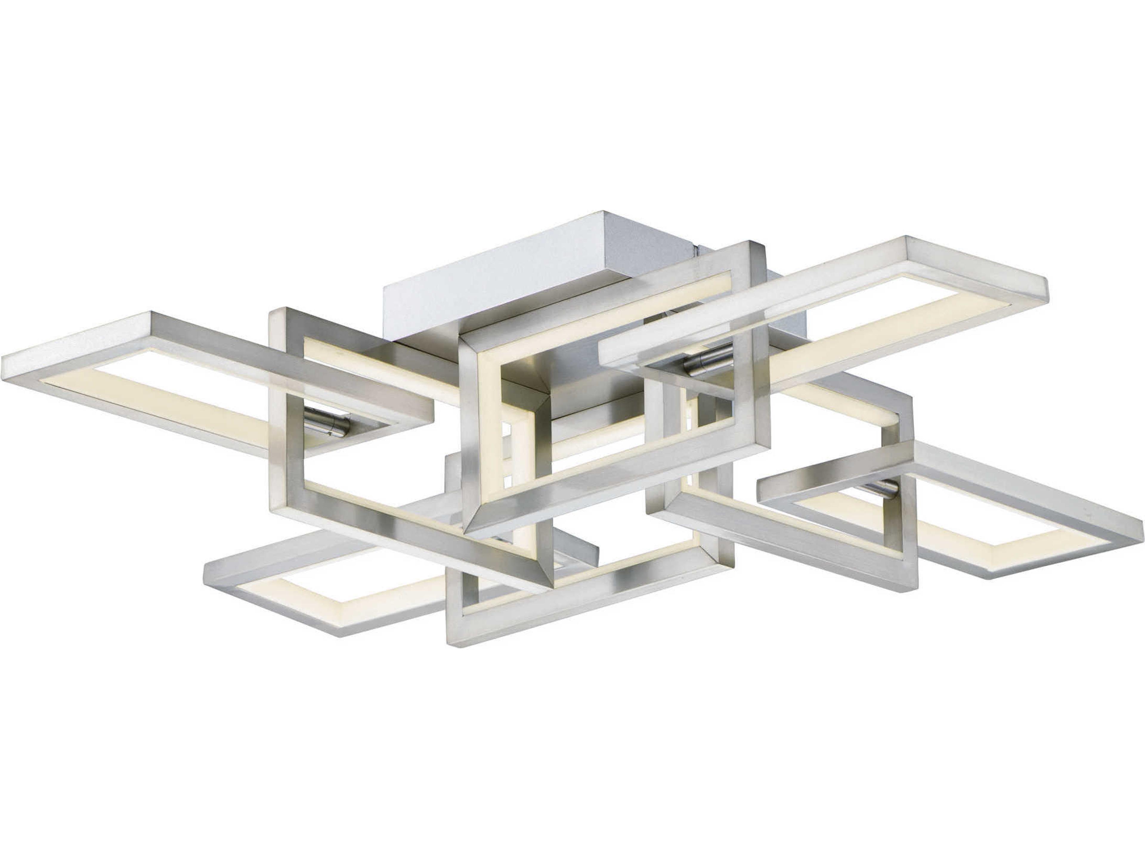 ET2 Link 8-Light Satin Nickel Silver LED Geometric Flush Mount