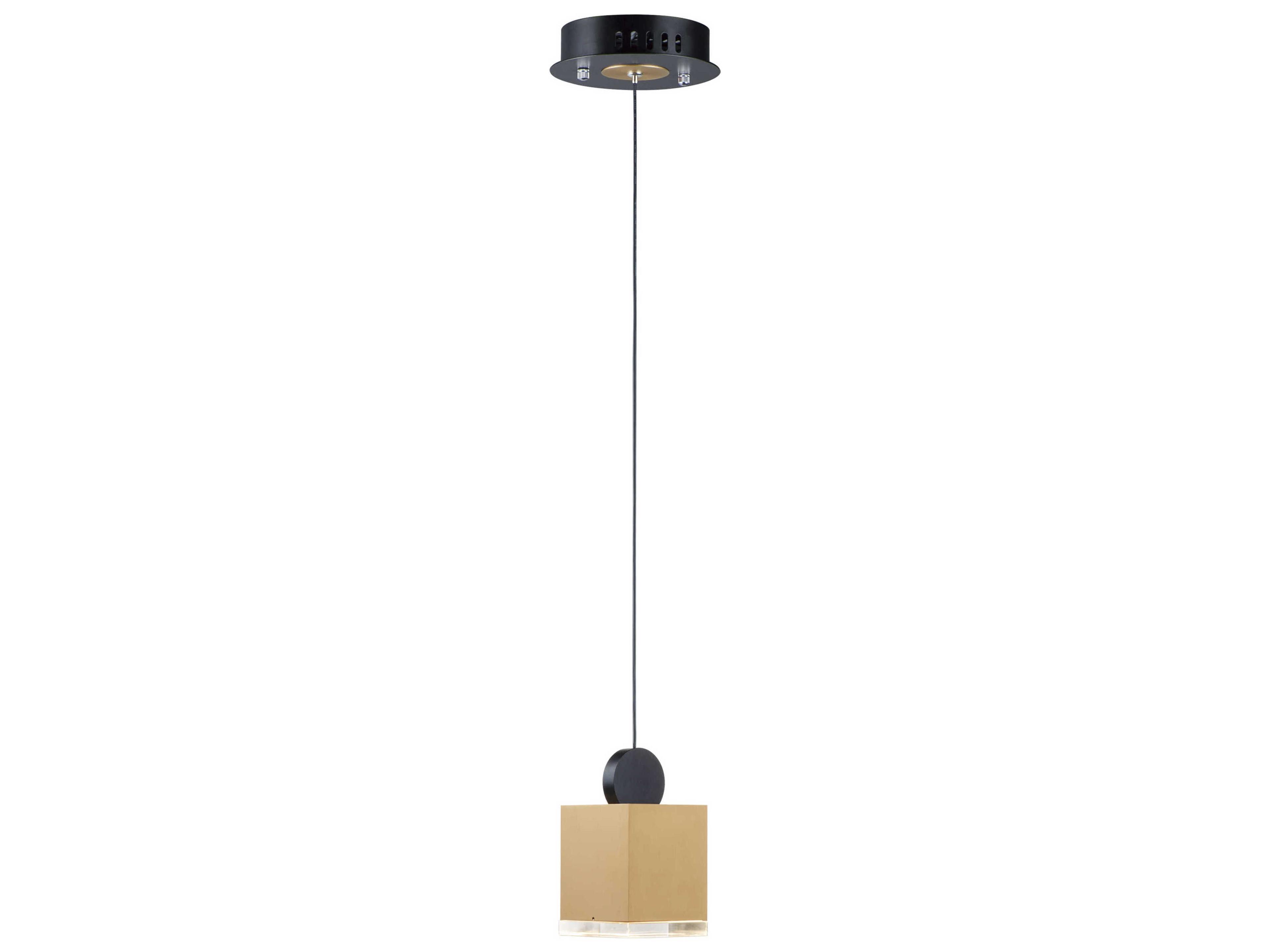 ET2 1-Light Black Gold LED Geometric Mini Pendant
