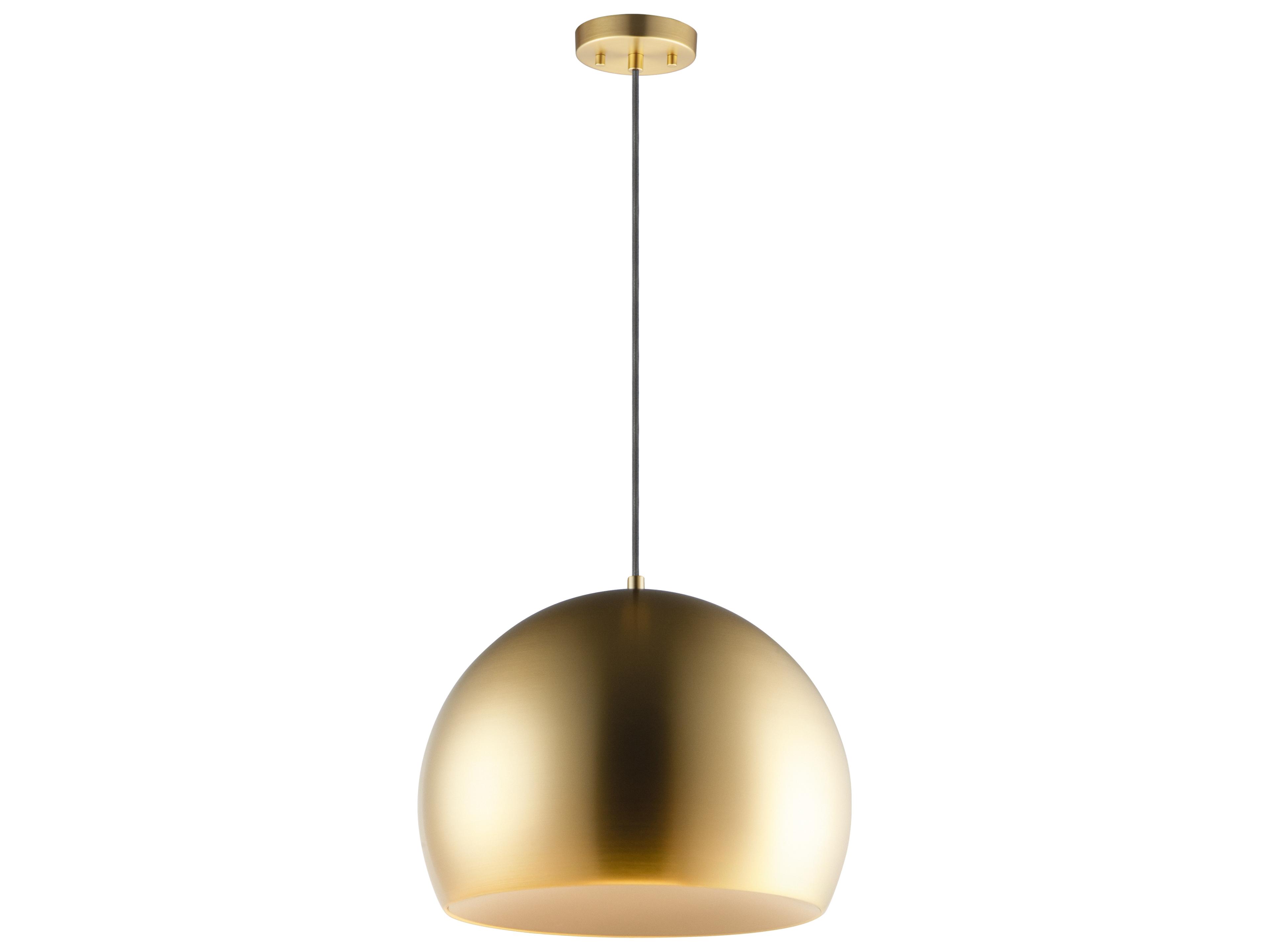 ET2 Palla 1-Light Satin Brass Coffee Brown LED Dome Pendant
