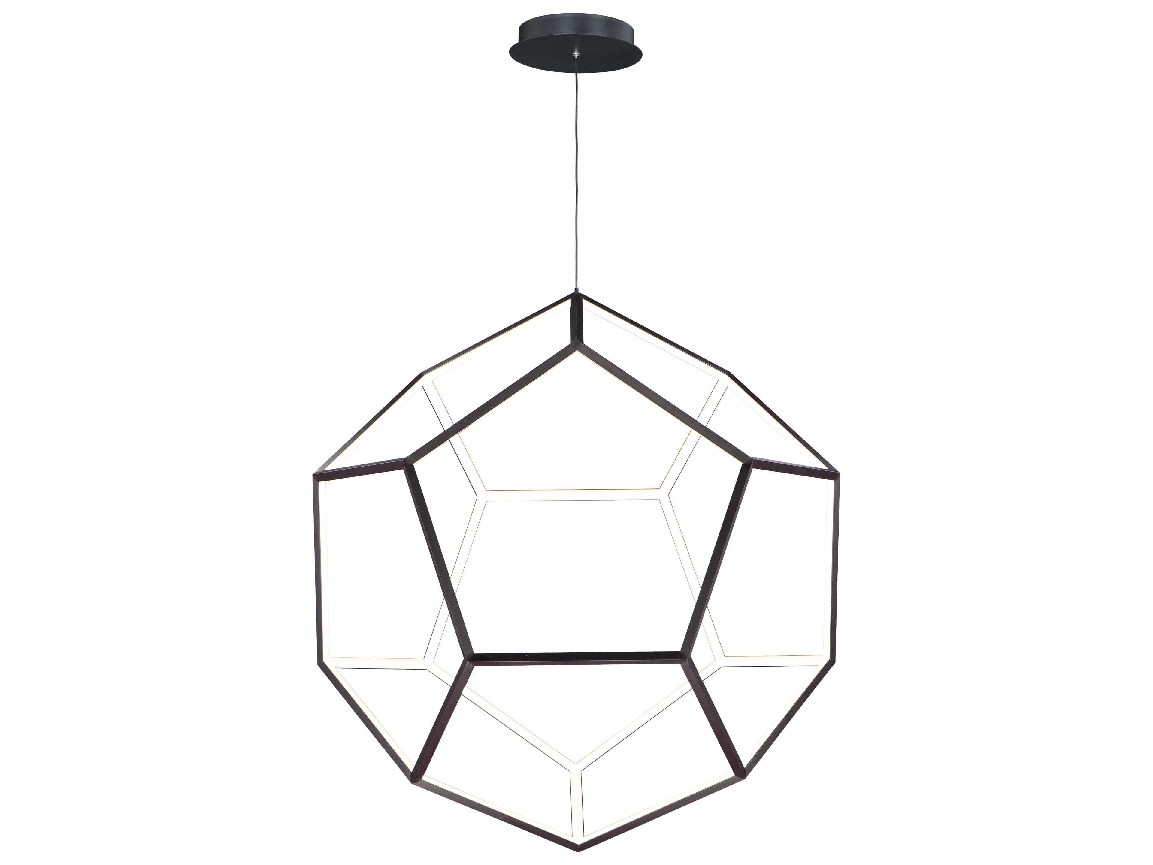 ET2 Penta 1-Light Black LED Geometric Pendant