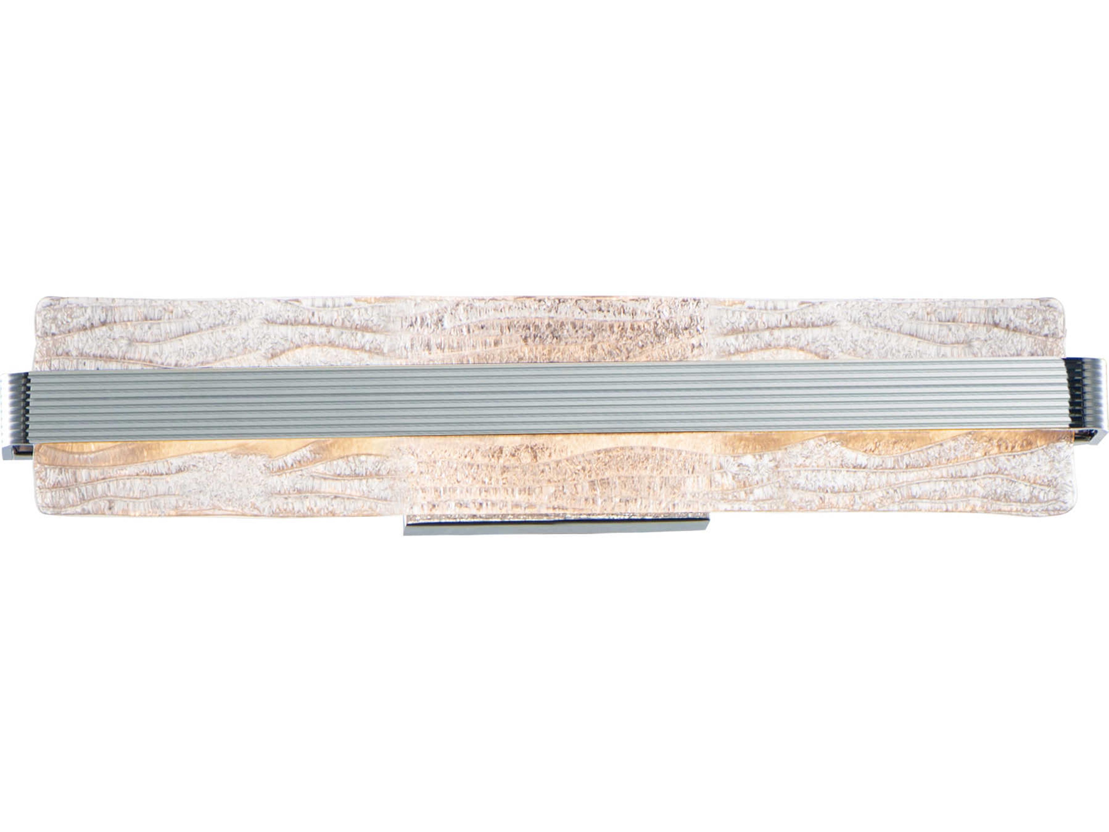 ET2 Ripple 1-Light Polished Chrome Glass LED Vanity Light