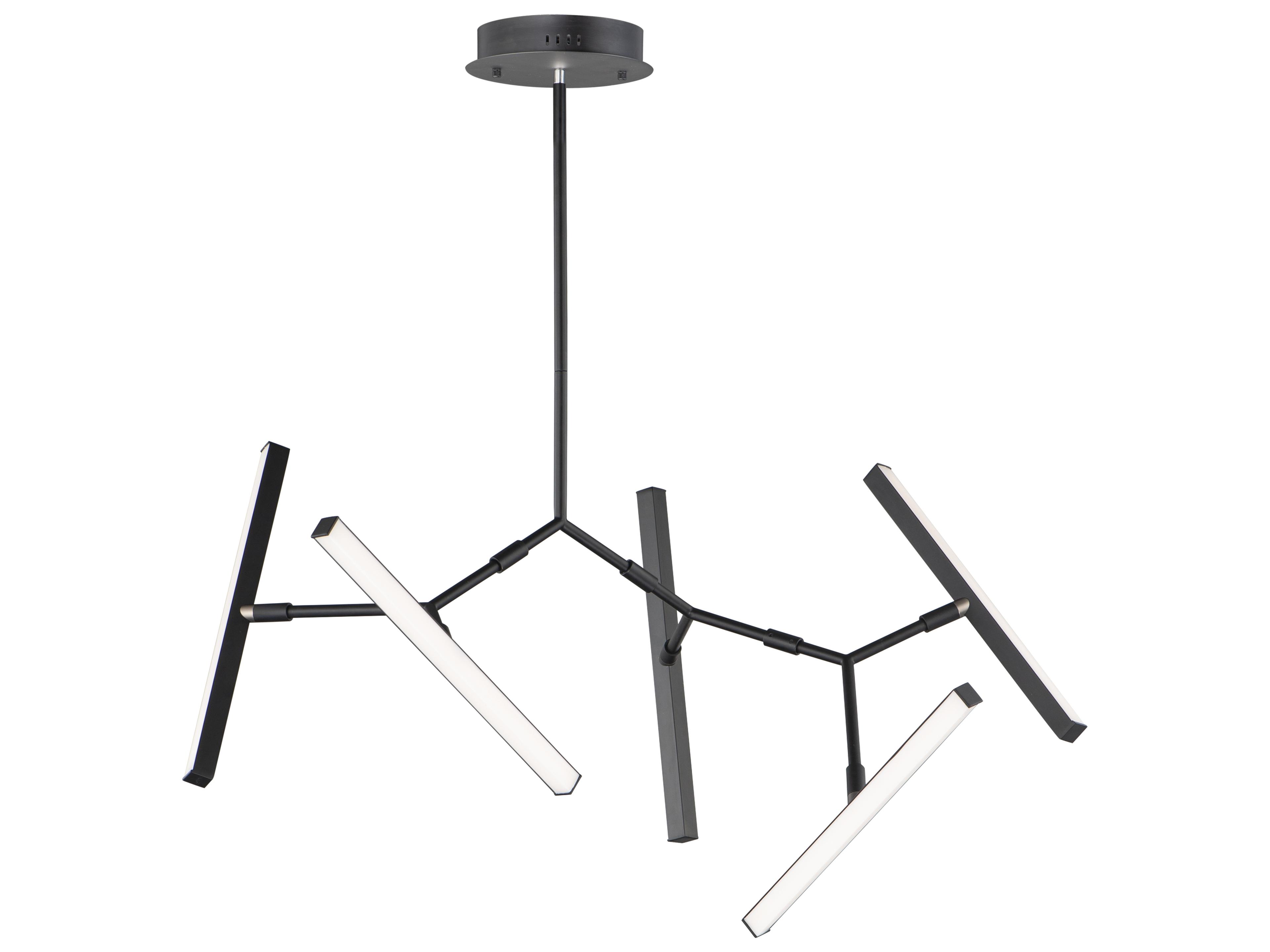 ET2 Robotica 5-Light Black LED Geometric Chandelier