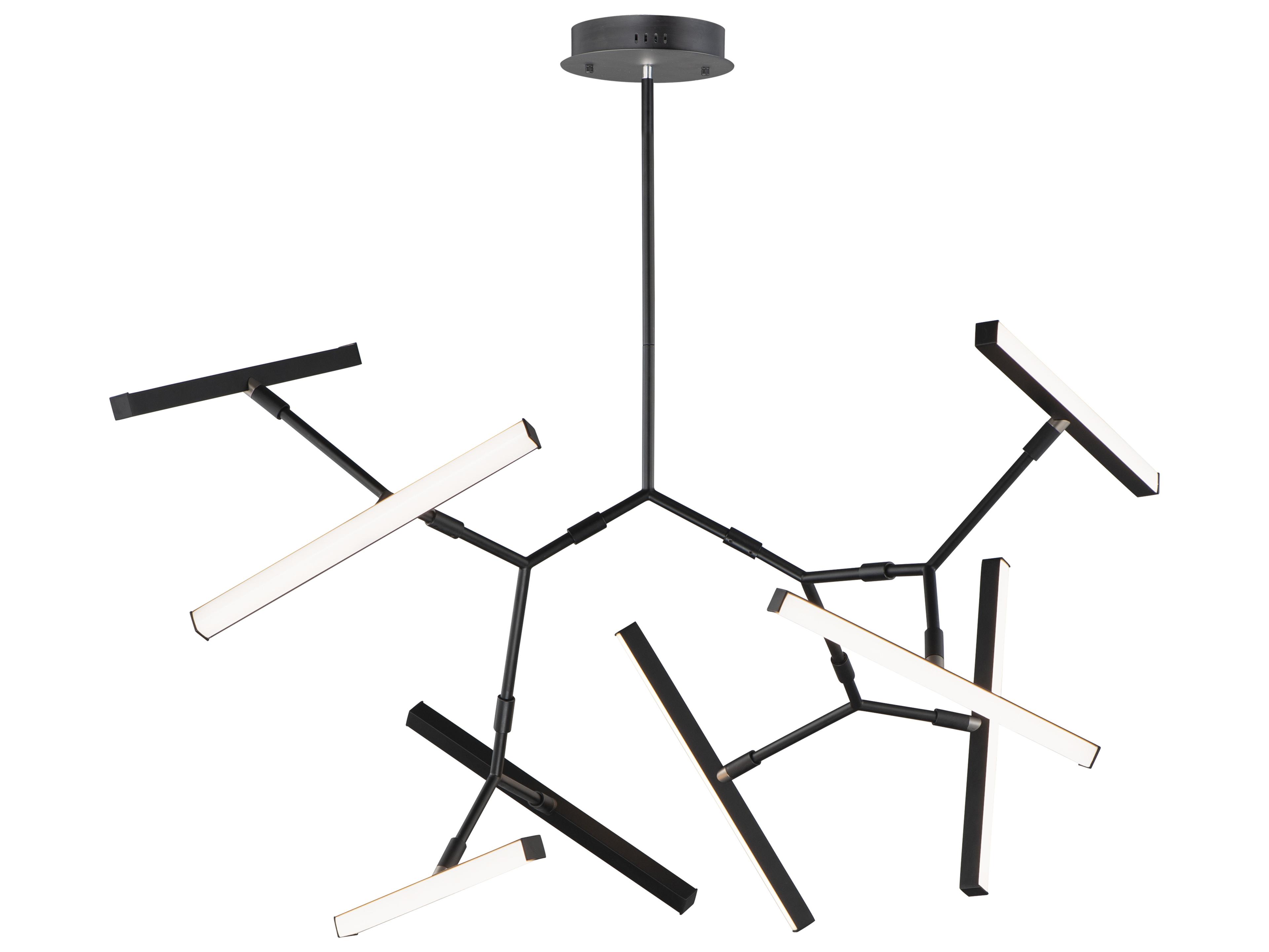 ET2 Robotica 8-Light Black LED Geometric Chandelier