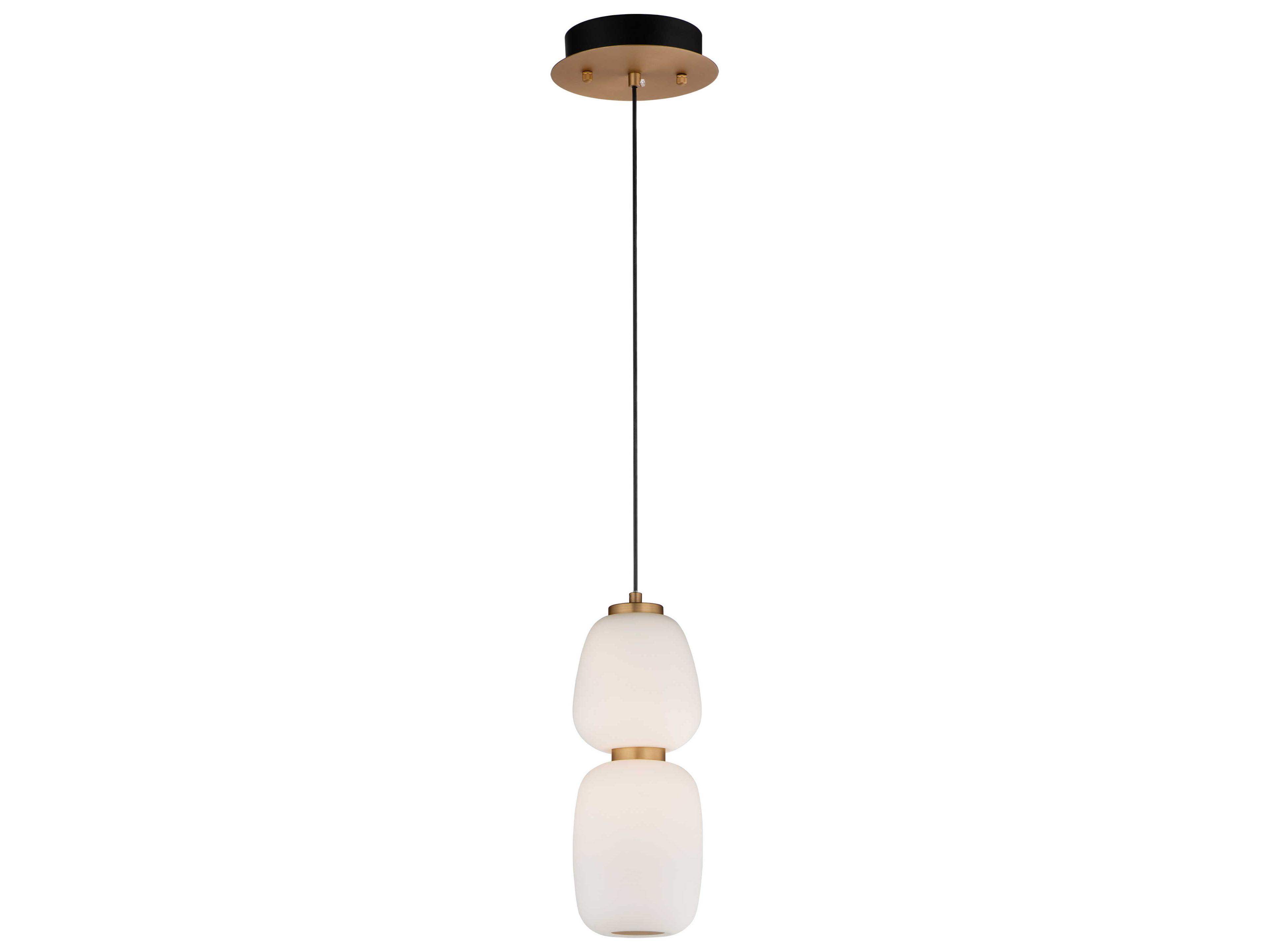 ET2 1-Light Black Gold Glass LED Geometric Mini Pendant