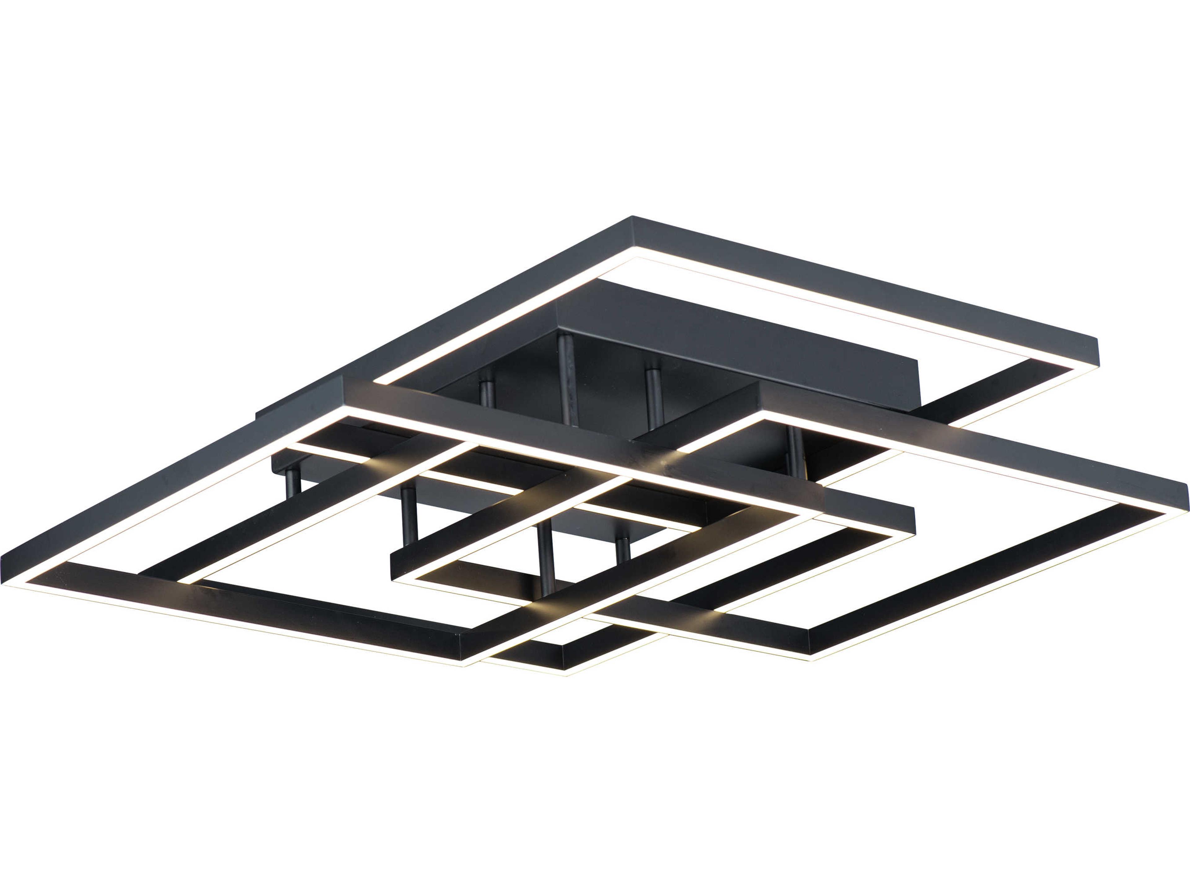 ET2 Traverse Led Black LED Geometric Tiered Semi Flush Mount