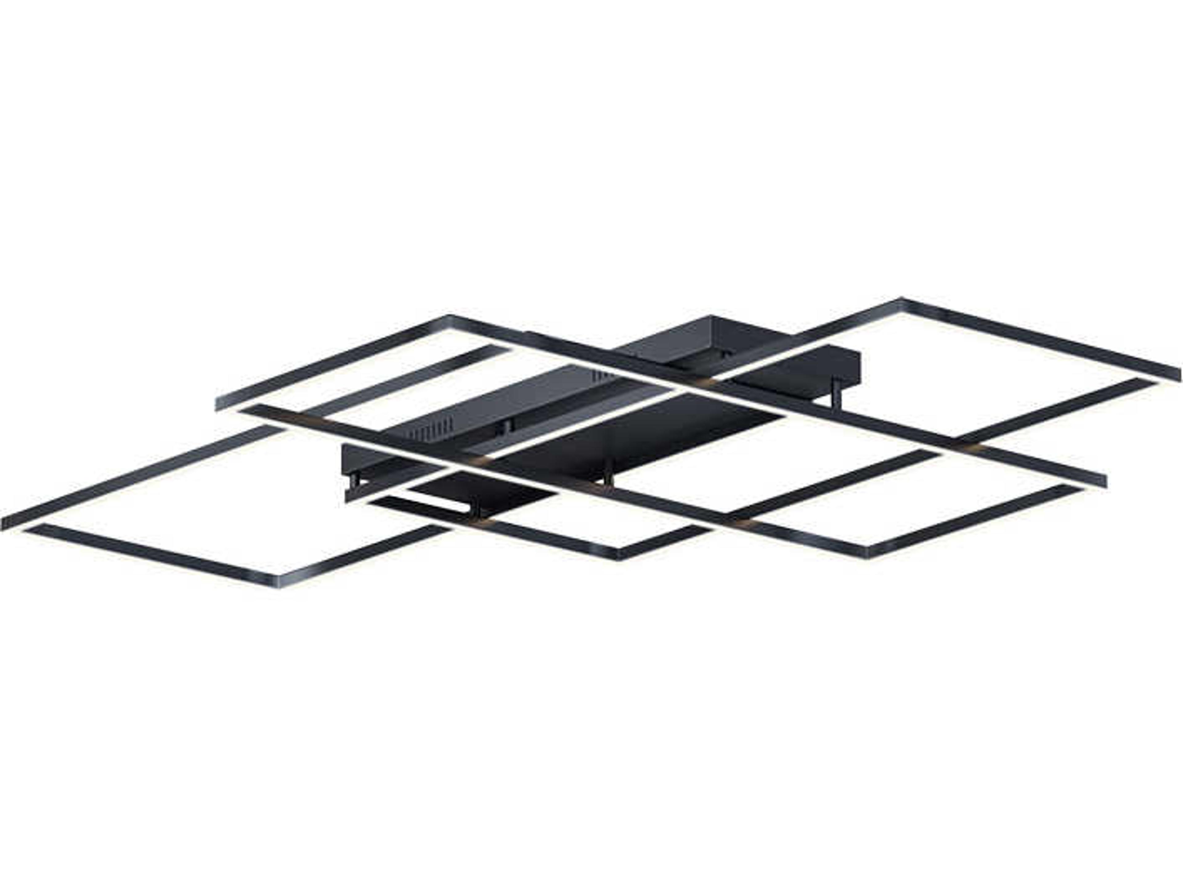 ET2 Traverse Led Black LED Geometric Tiered Semi Flush Mount