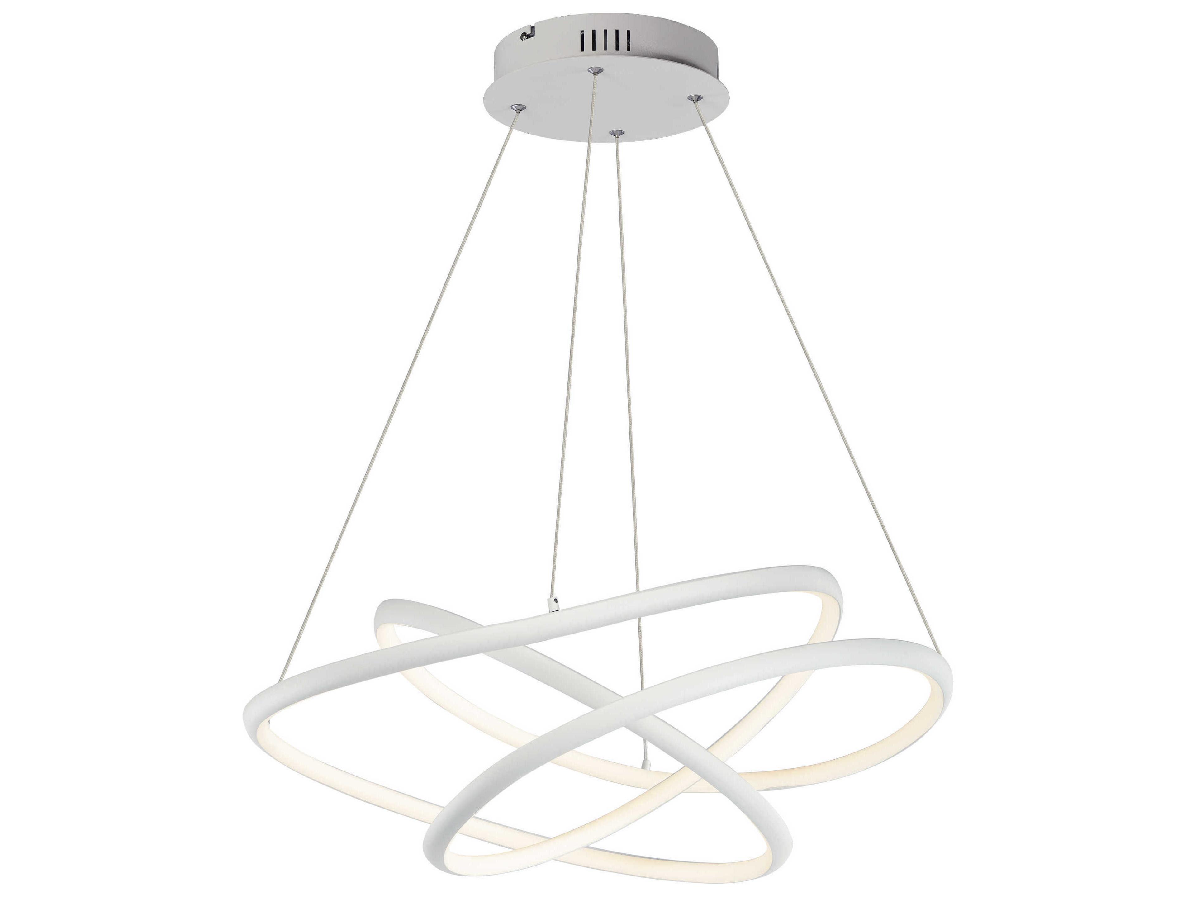 ET2 Twisted 1-Light Matte White LED Pendant