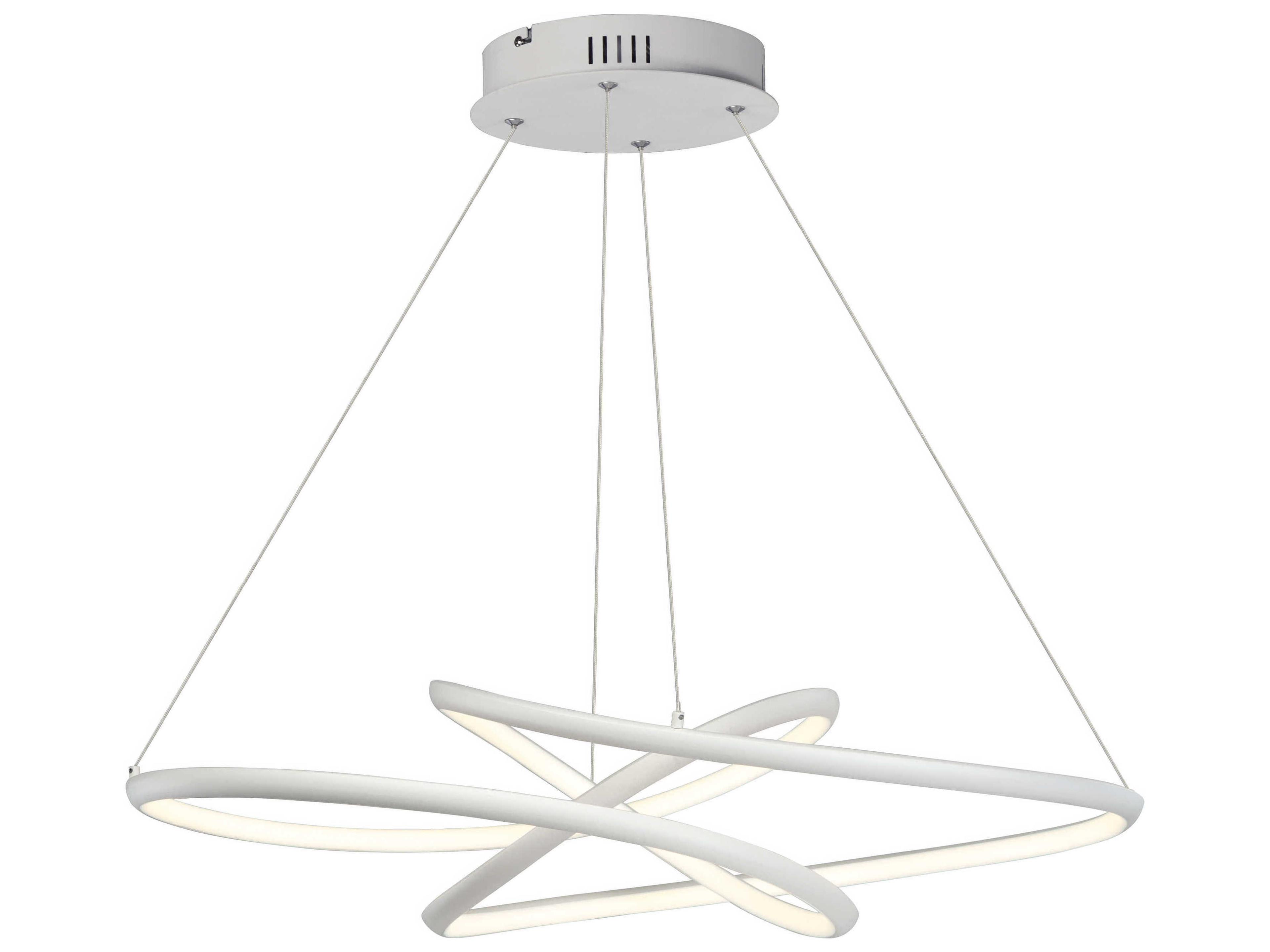 ET2 Twisted 1-Light Matte White LED Linear Pendant
