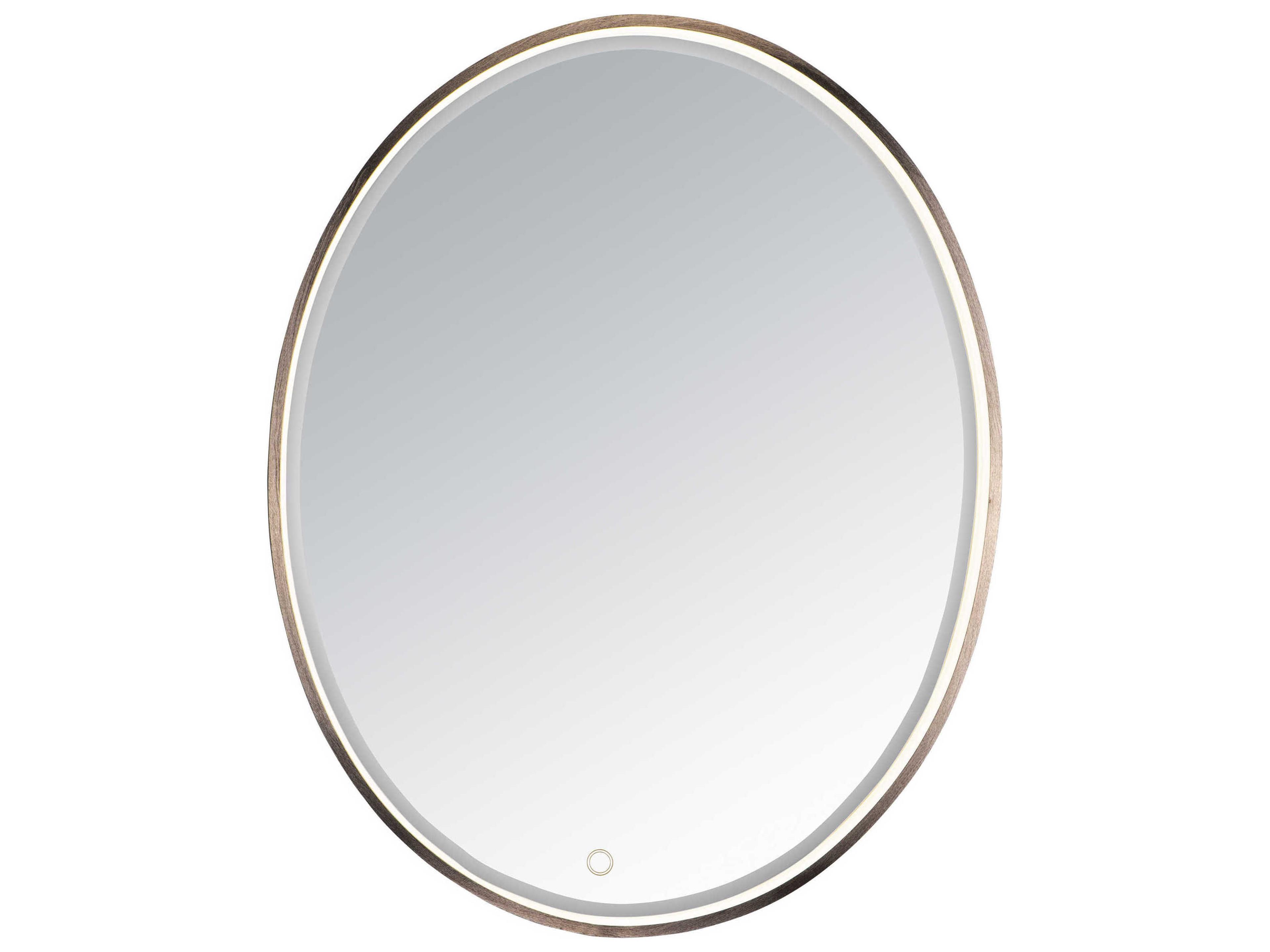 ET2 Anodized Bronze LED Oval Wall Mirror