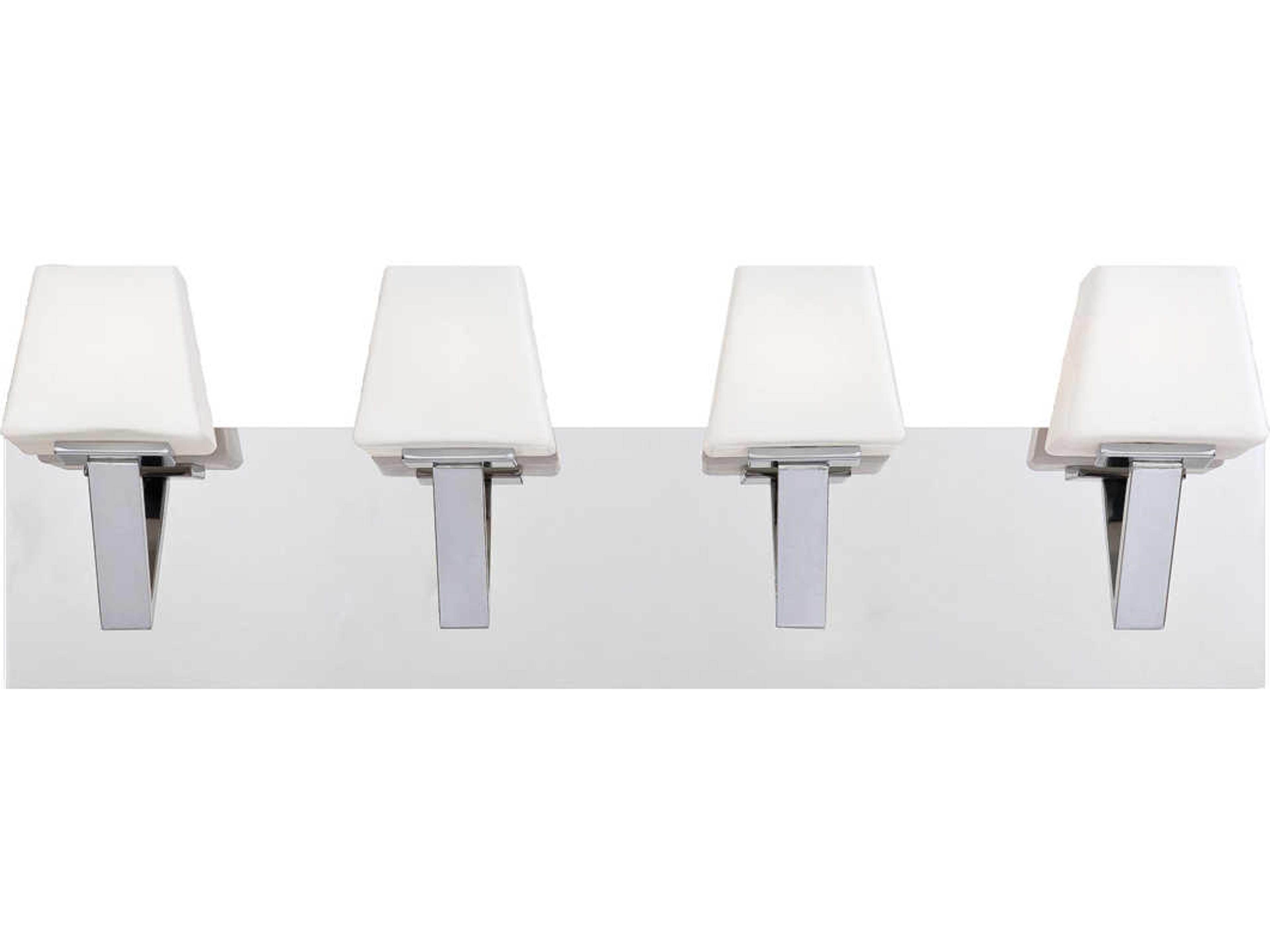 Eurofase Anglo 4-Light Chrome Glass Vanity Light