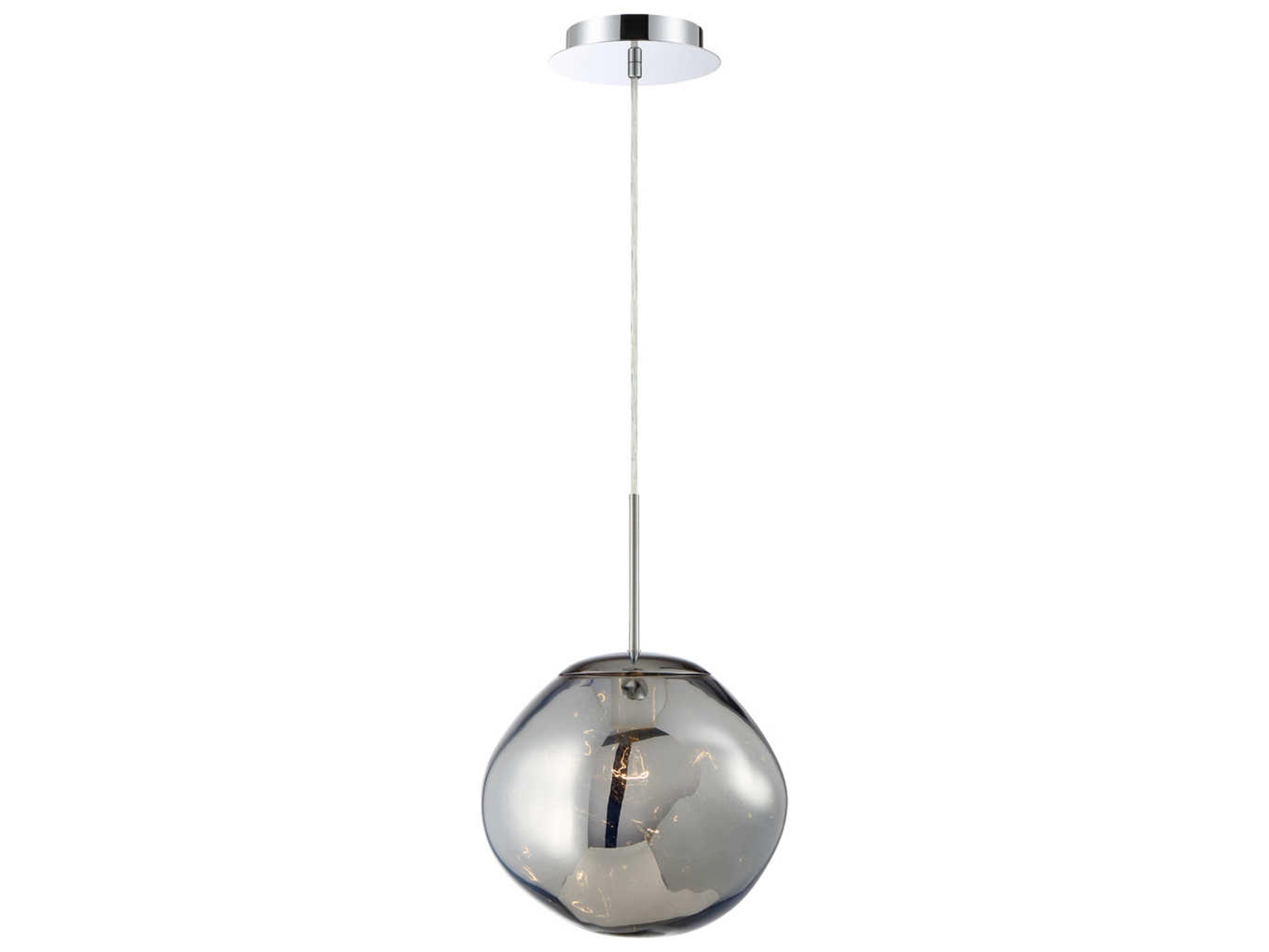 Eurofase Bankwell 1-Light Chrome Glass Globe Mini Pendant