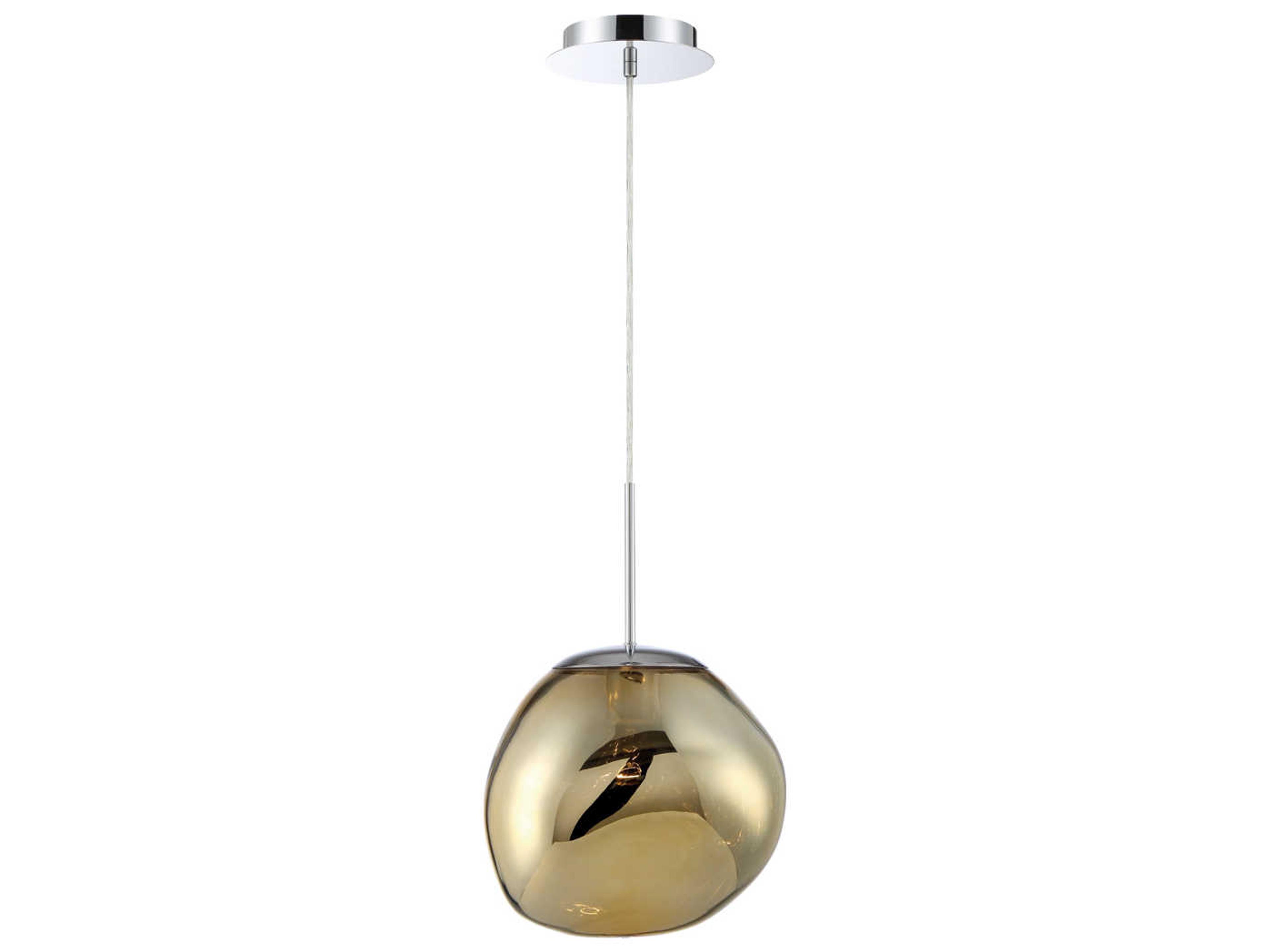 Eurofase Bankwell 1-Light Chrome Gold Globe Mini Pendant