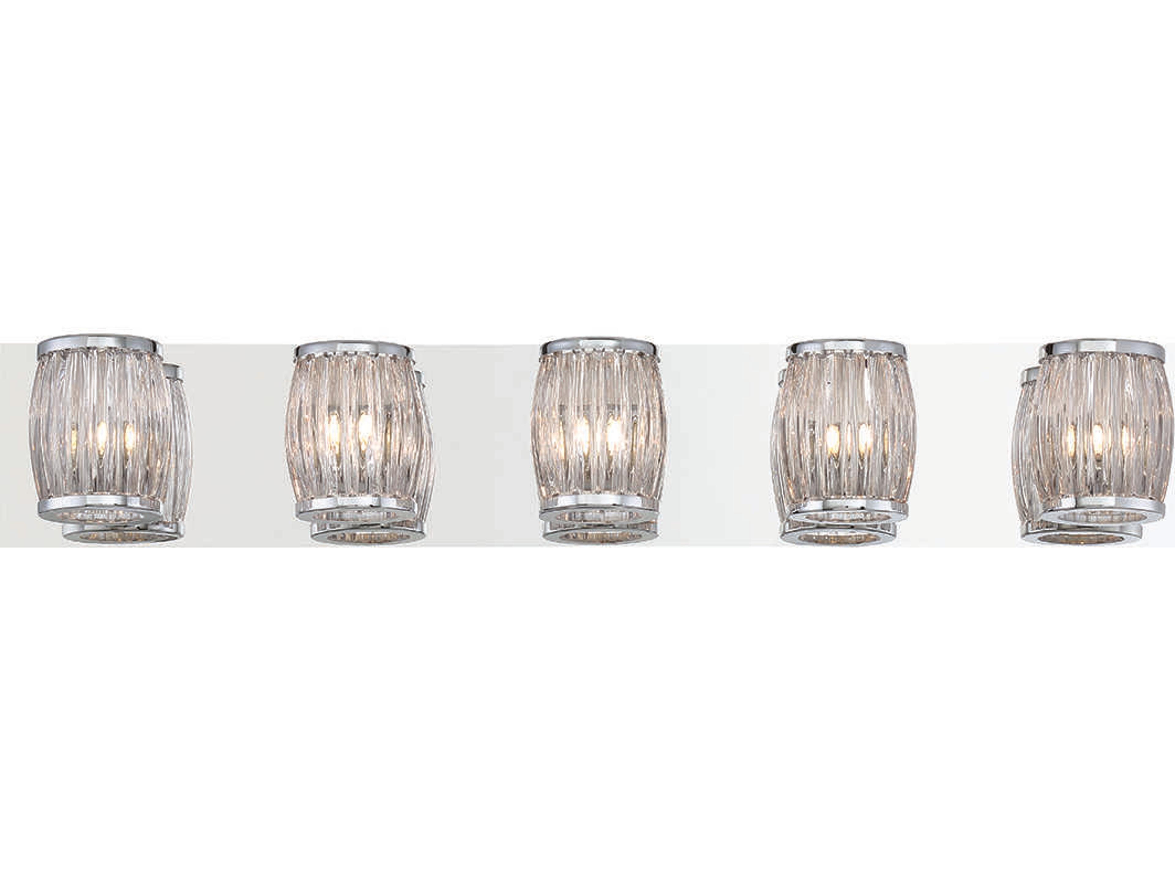 Eurofase Barile 5-Light Chrome Glass Vanity Light