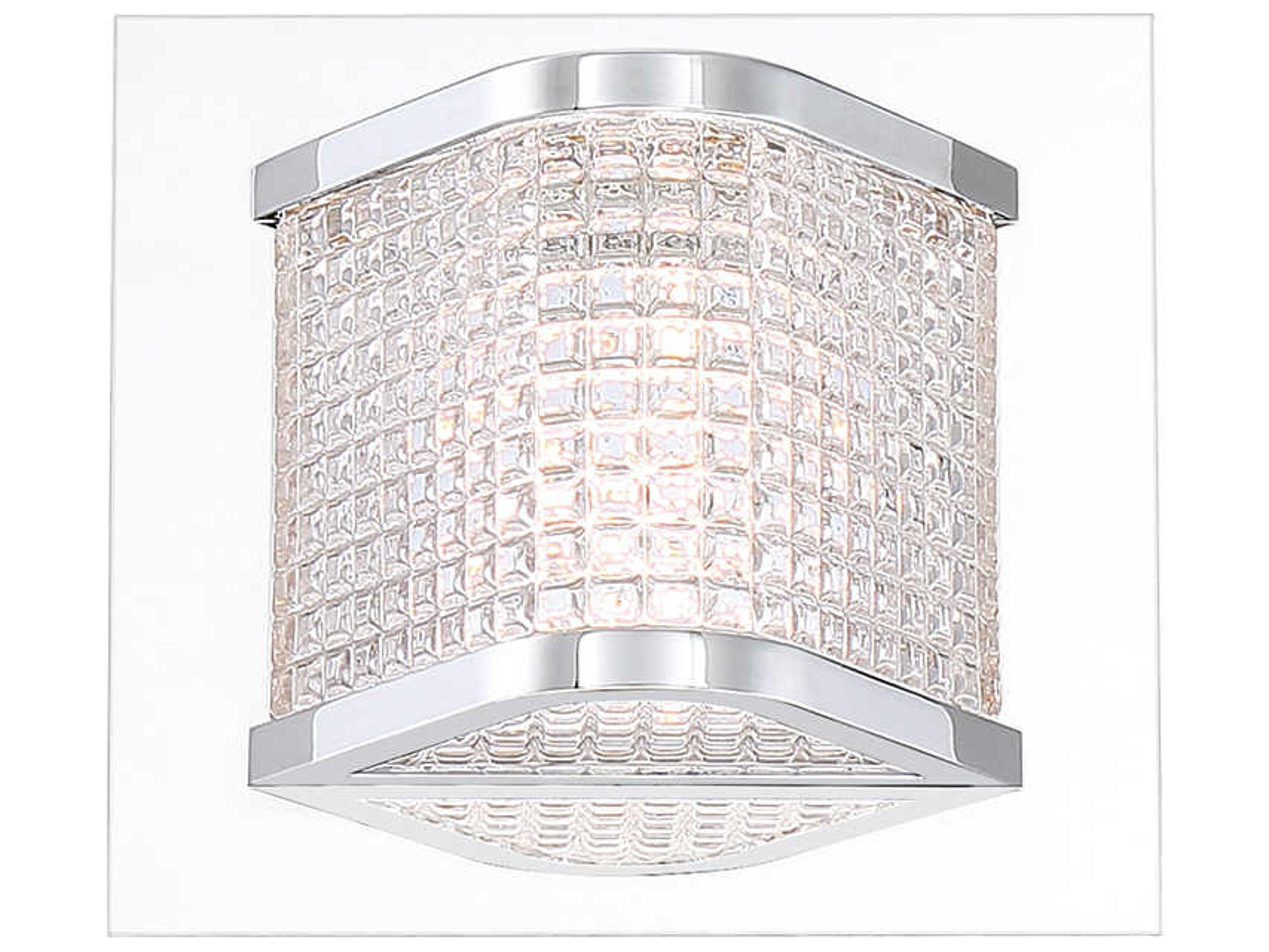 Eurofase Belgroue 1-Light Chrome Glass LED Wall Sconce