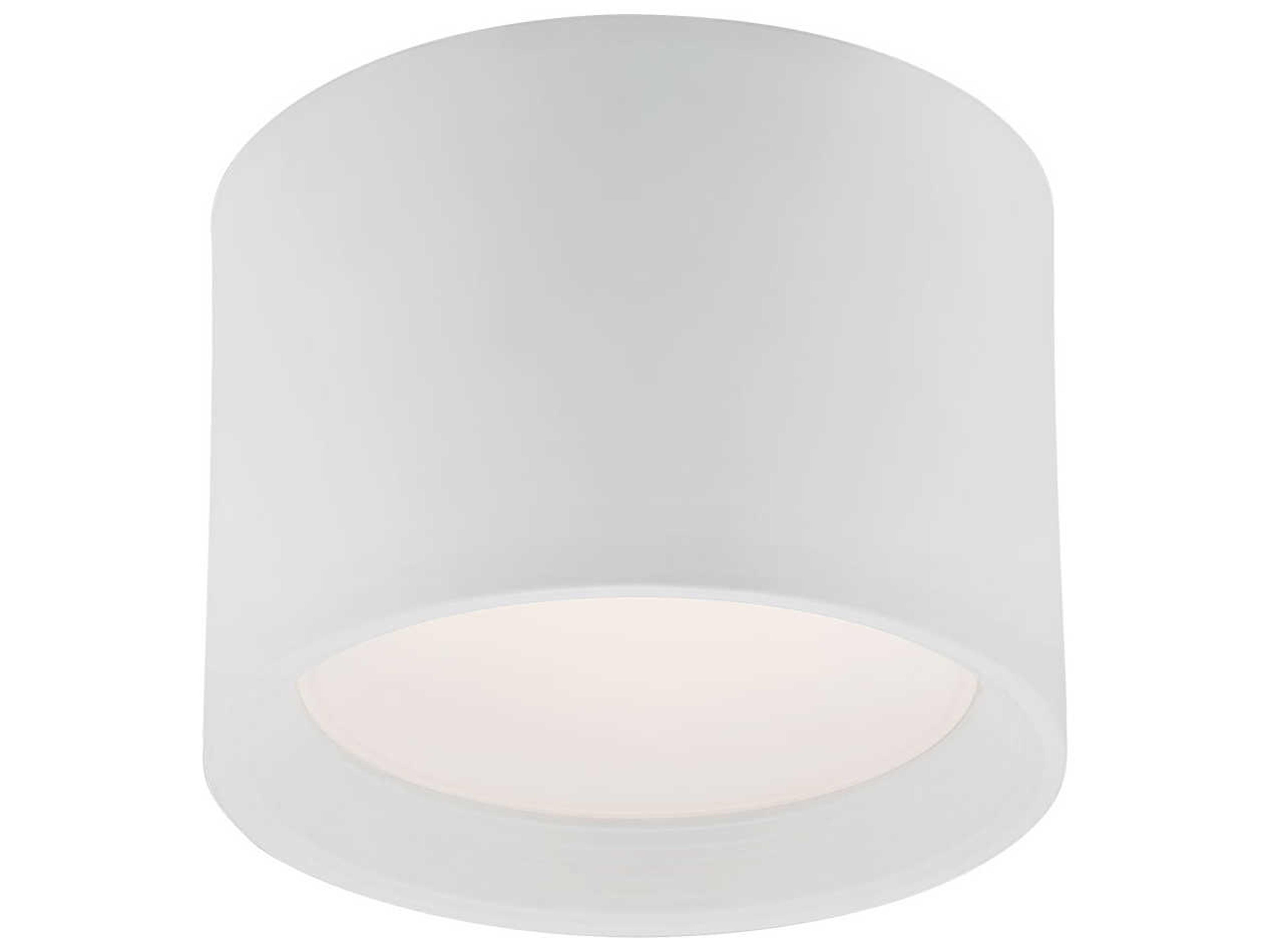 Eurofase Benton 1-Light White LED Cylinder Round Flush Mount