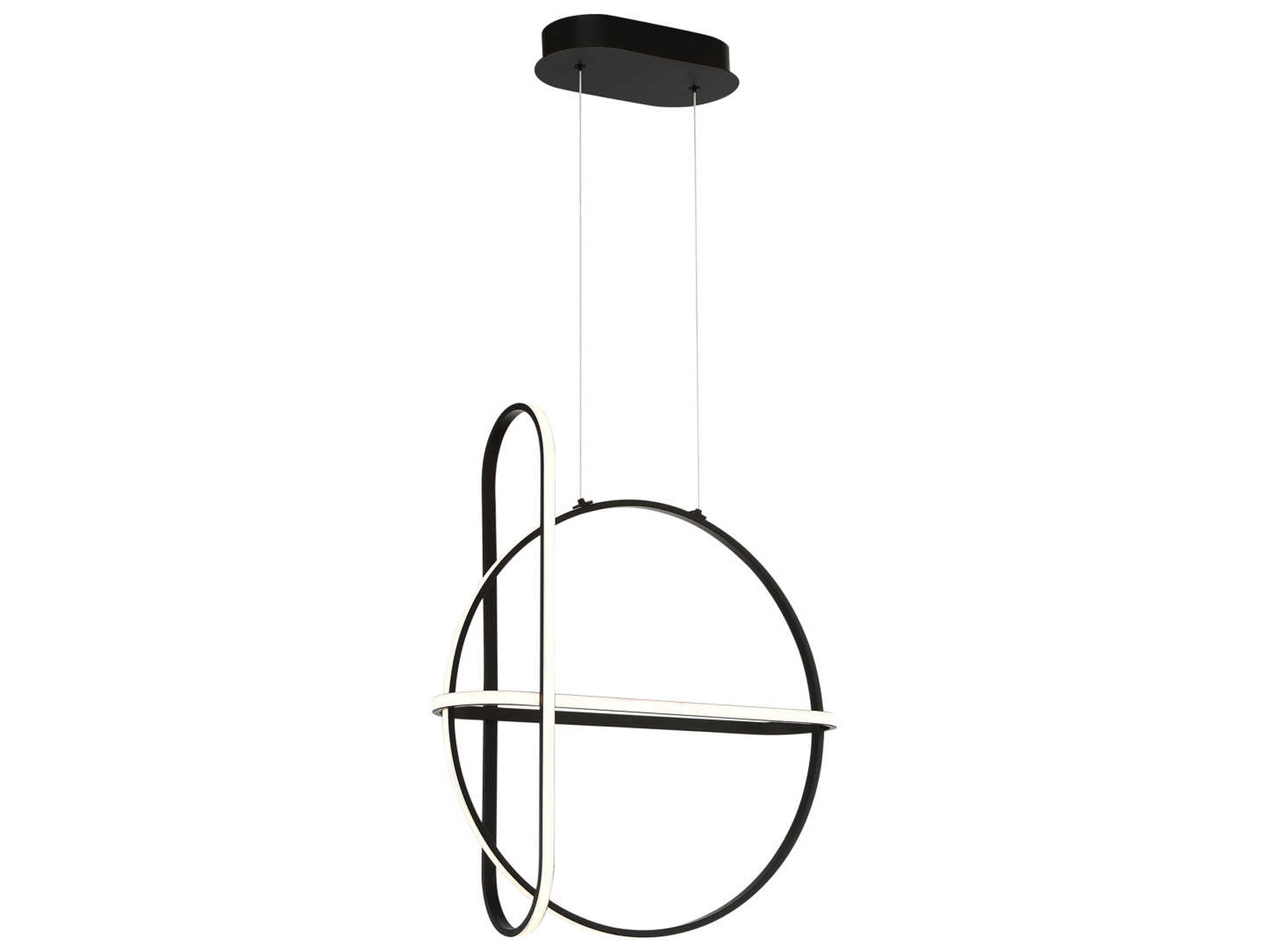 Eurofase Berkley Matte Black LED Geometric Round Pendant