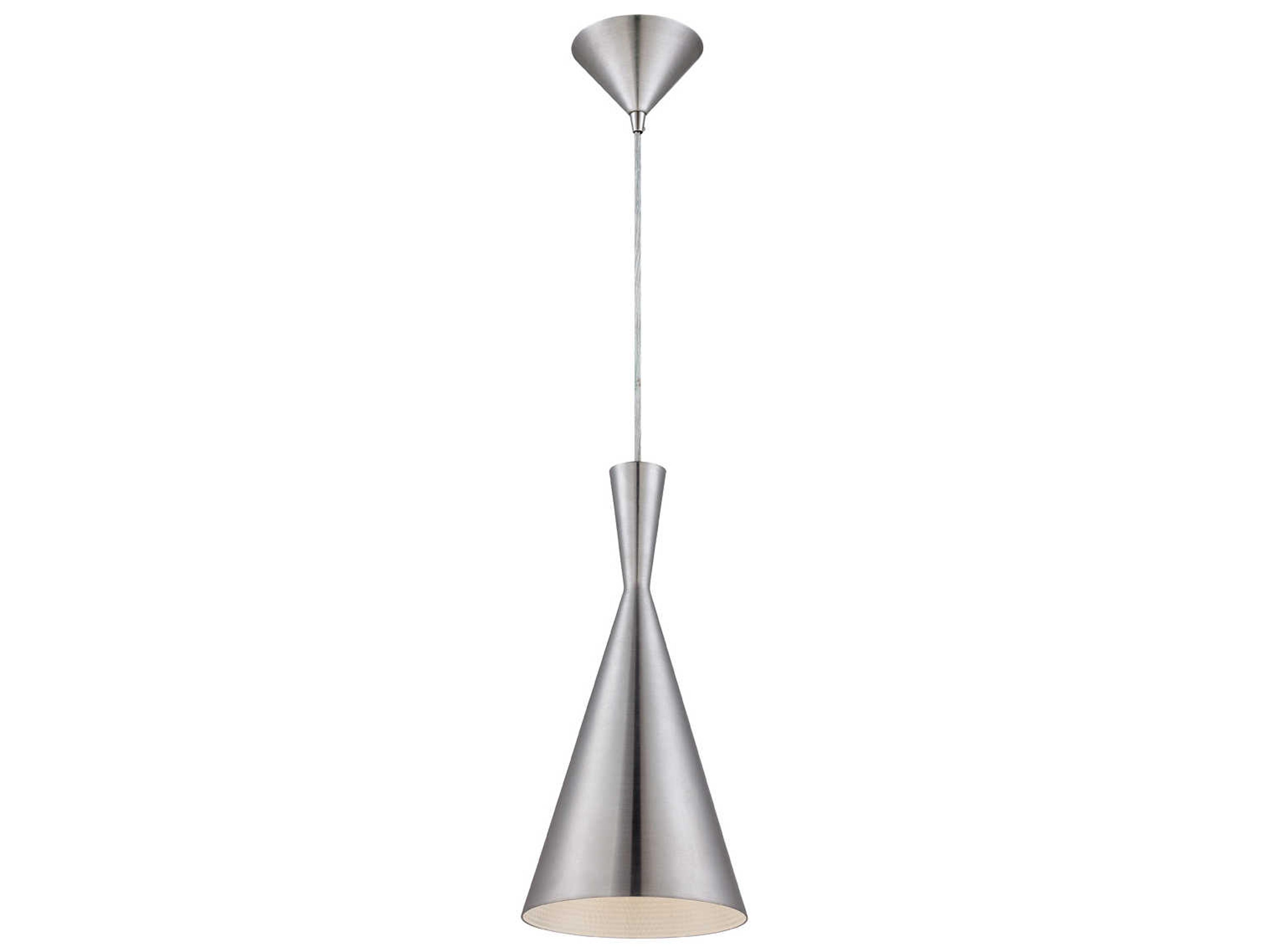 Eurofase Bronx 1-Light Brushed Nickel Mini Pendant