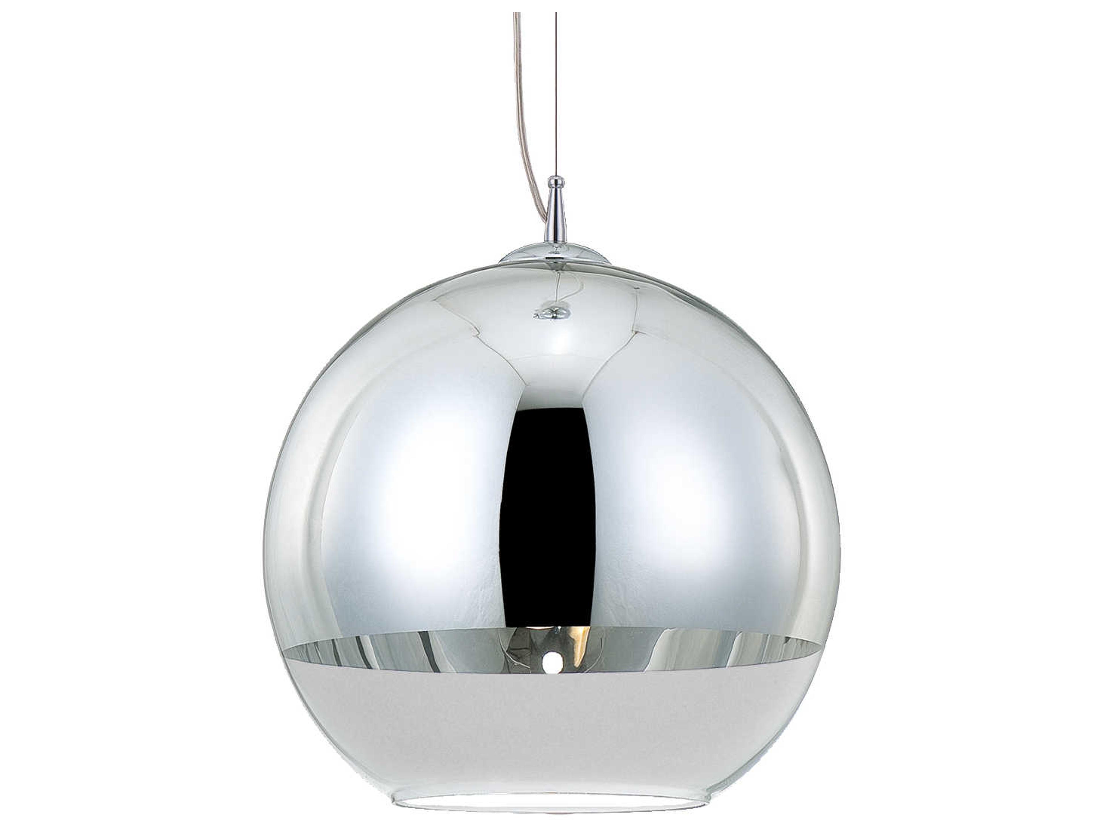 Eurofase Chromos 1-Light Chrome Glass Globe Mini Pendant